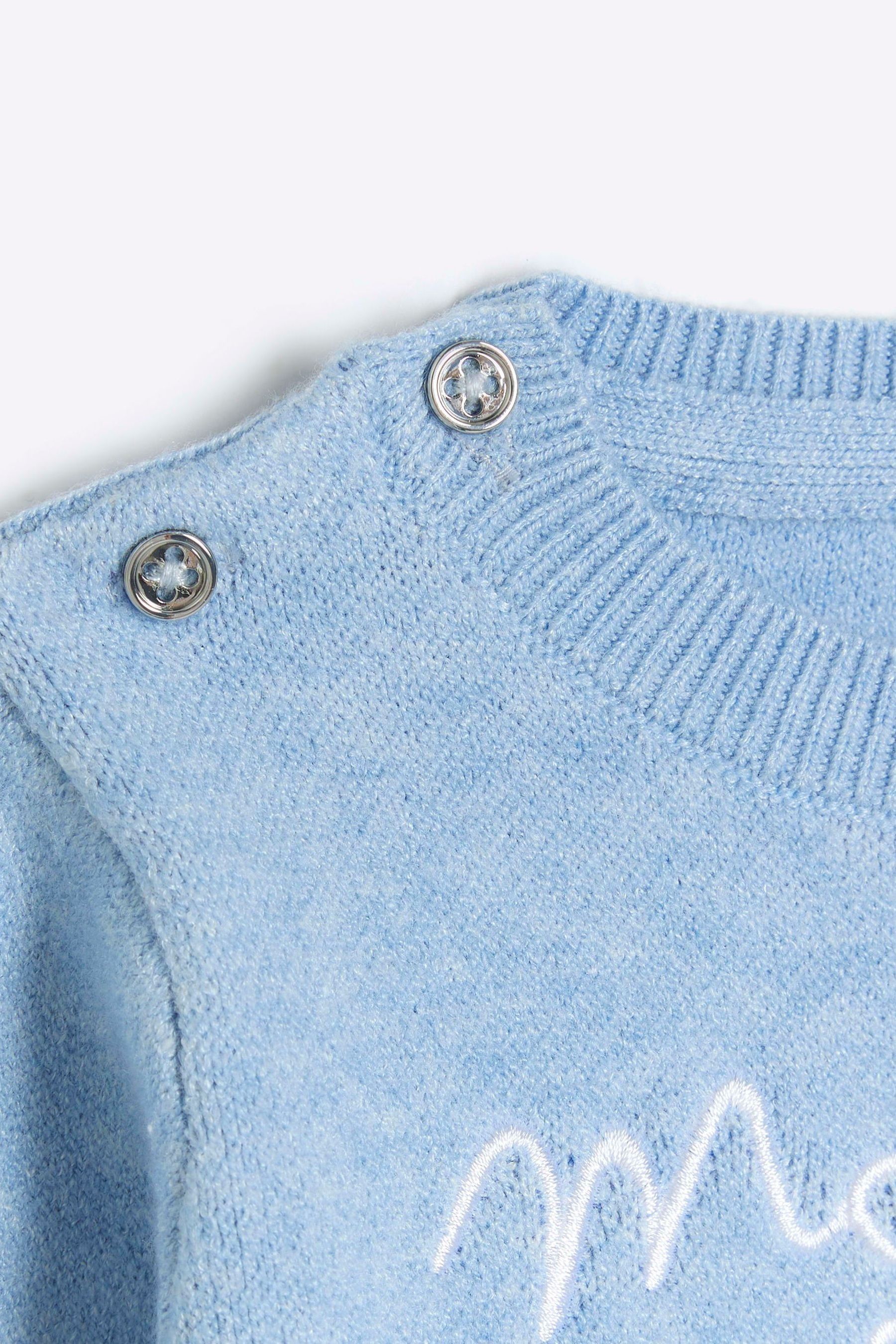 Buy River Island Blue Baby Boys Check Knitted Set from Next United Arab