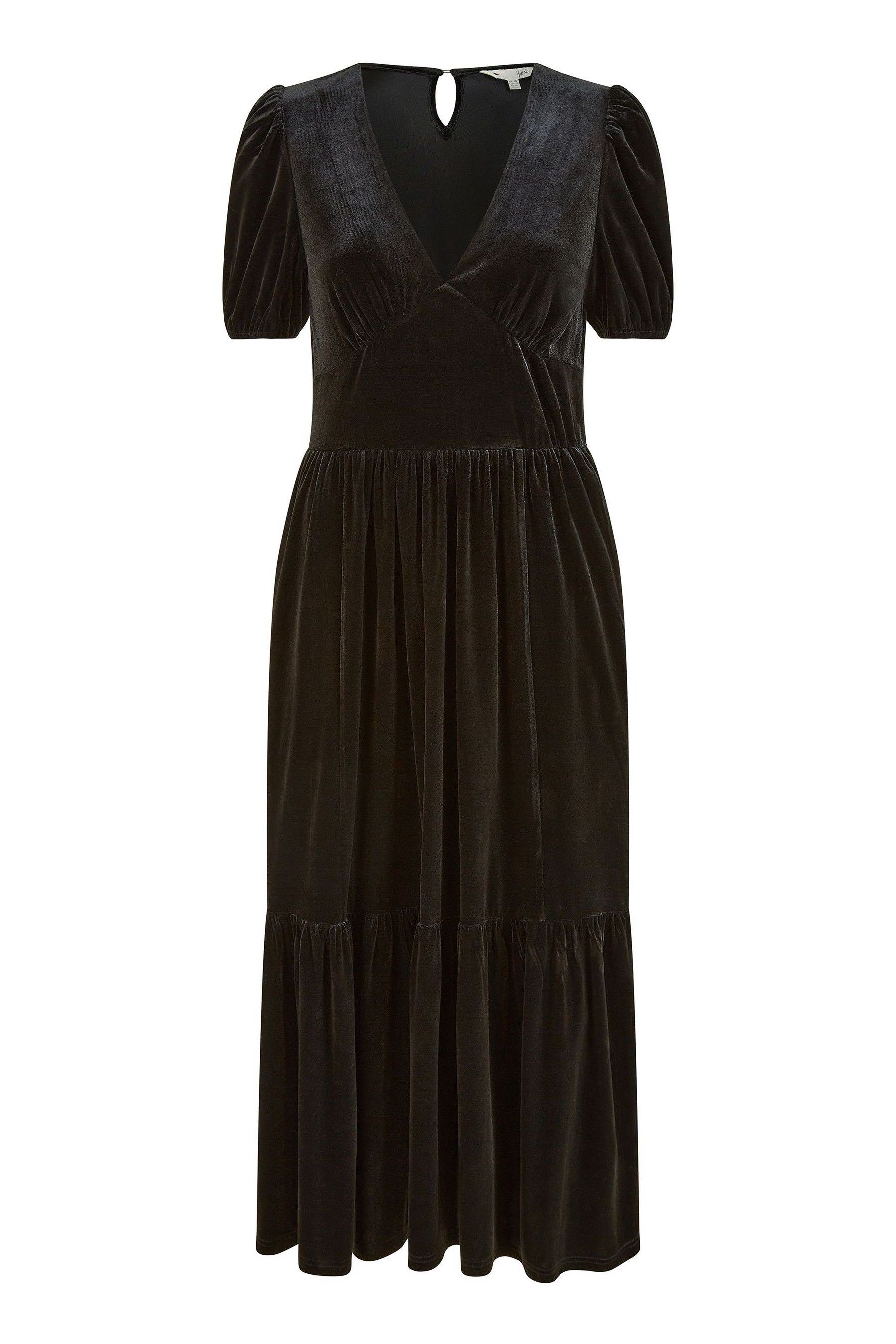 Buy Yumi Black Velvet Midi Dress from the Next UK online shop