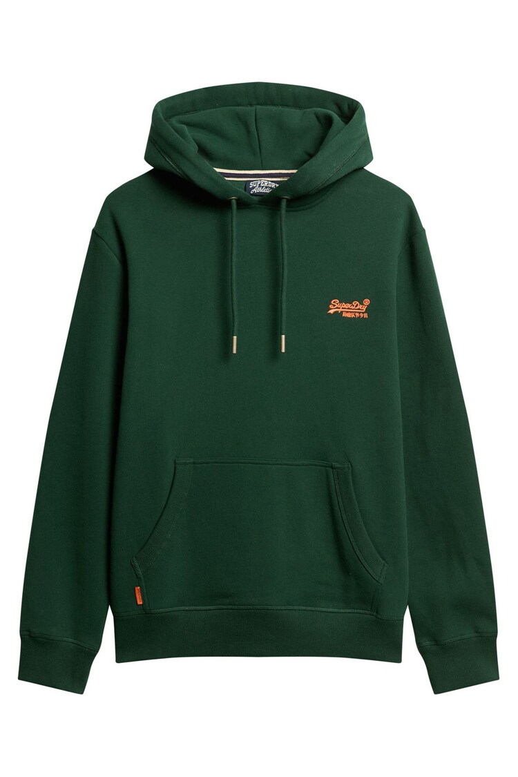 Superdry Green Enamel Essential Slim Fit Logo Hoodie - Image 1 of 1