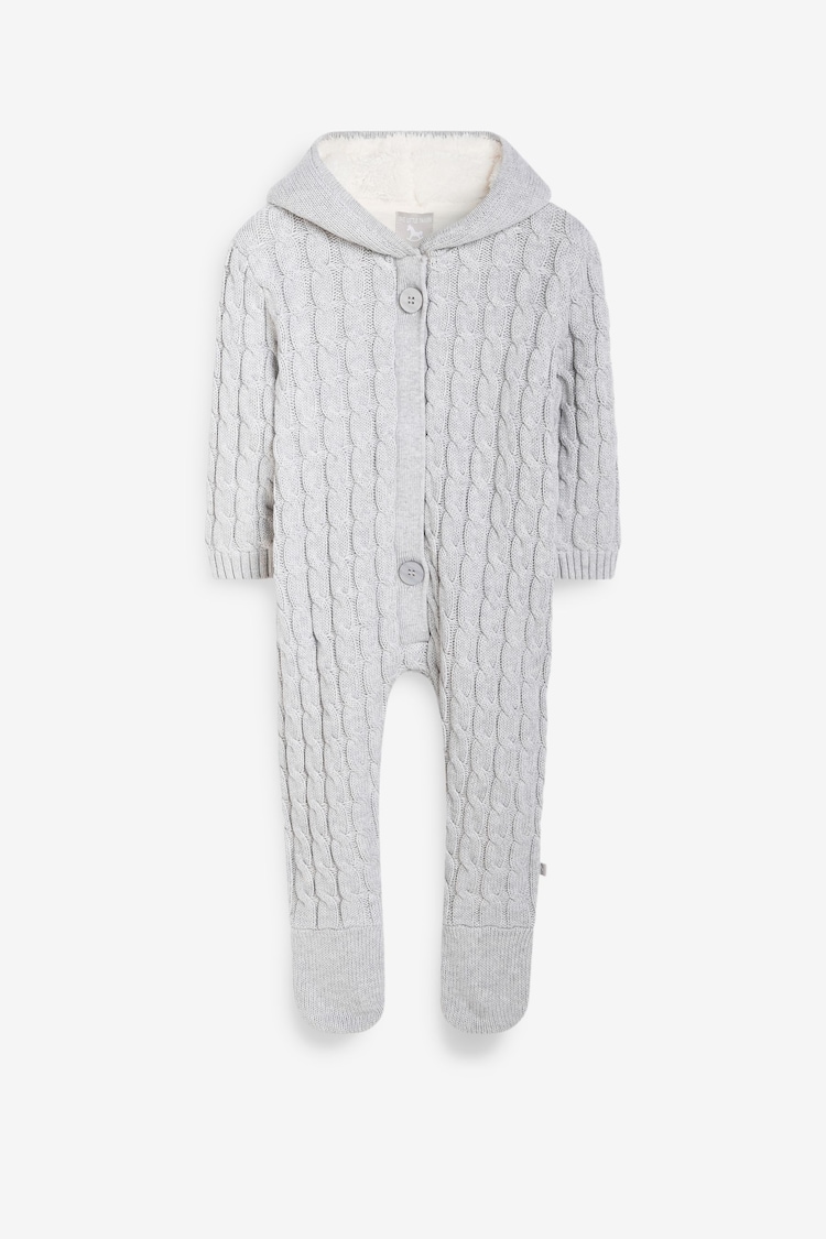 The Little Tailor Baby 100% Cotton Soft Knitted Pramsuit - Image 1 of 1