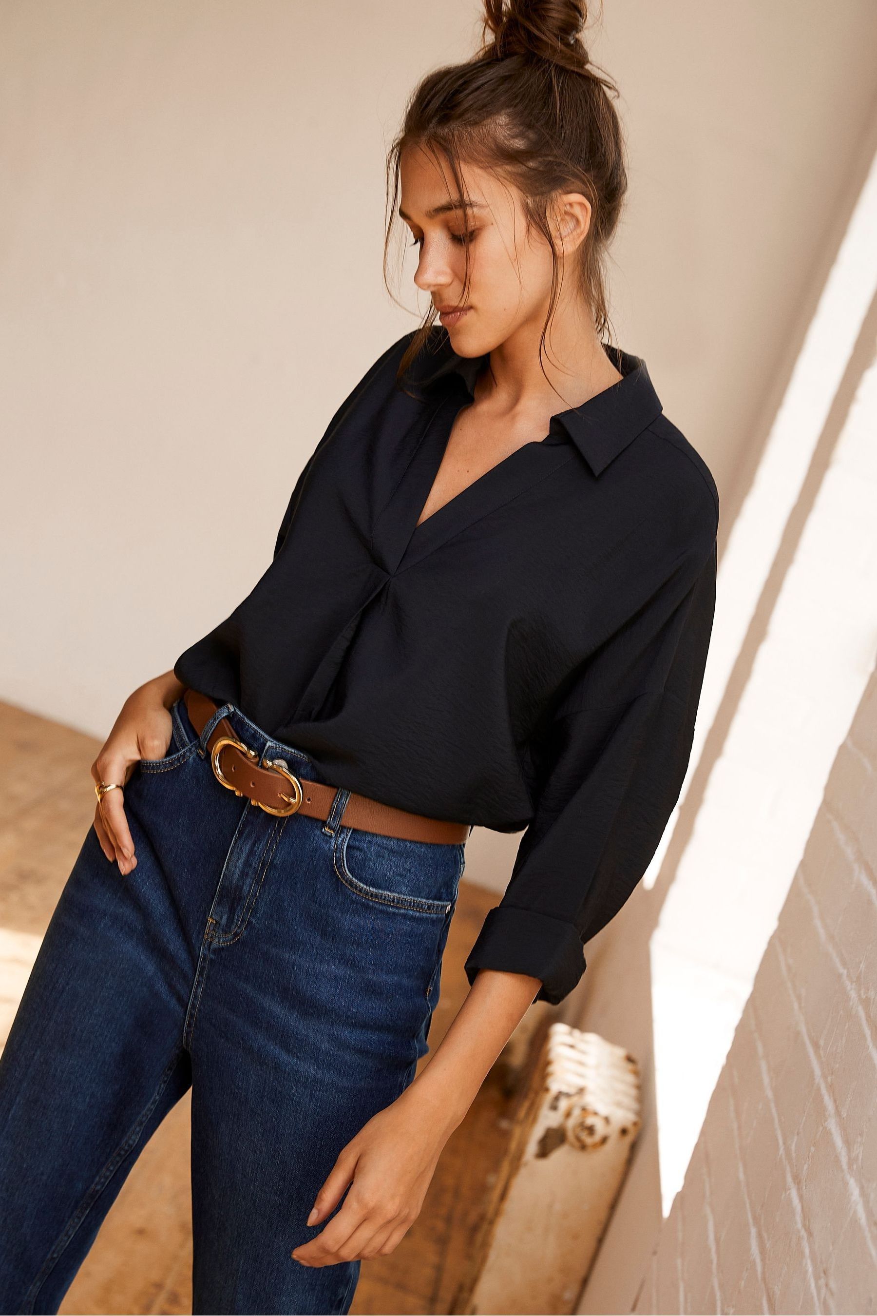 Buy Mint Velvet Blue Long Sleeve Shirt from the Next UK online shop