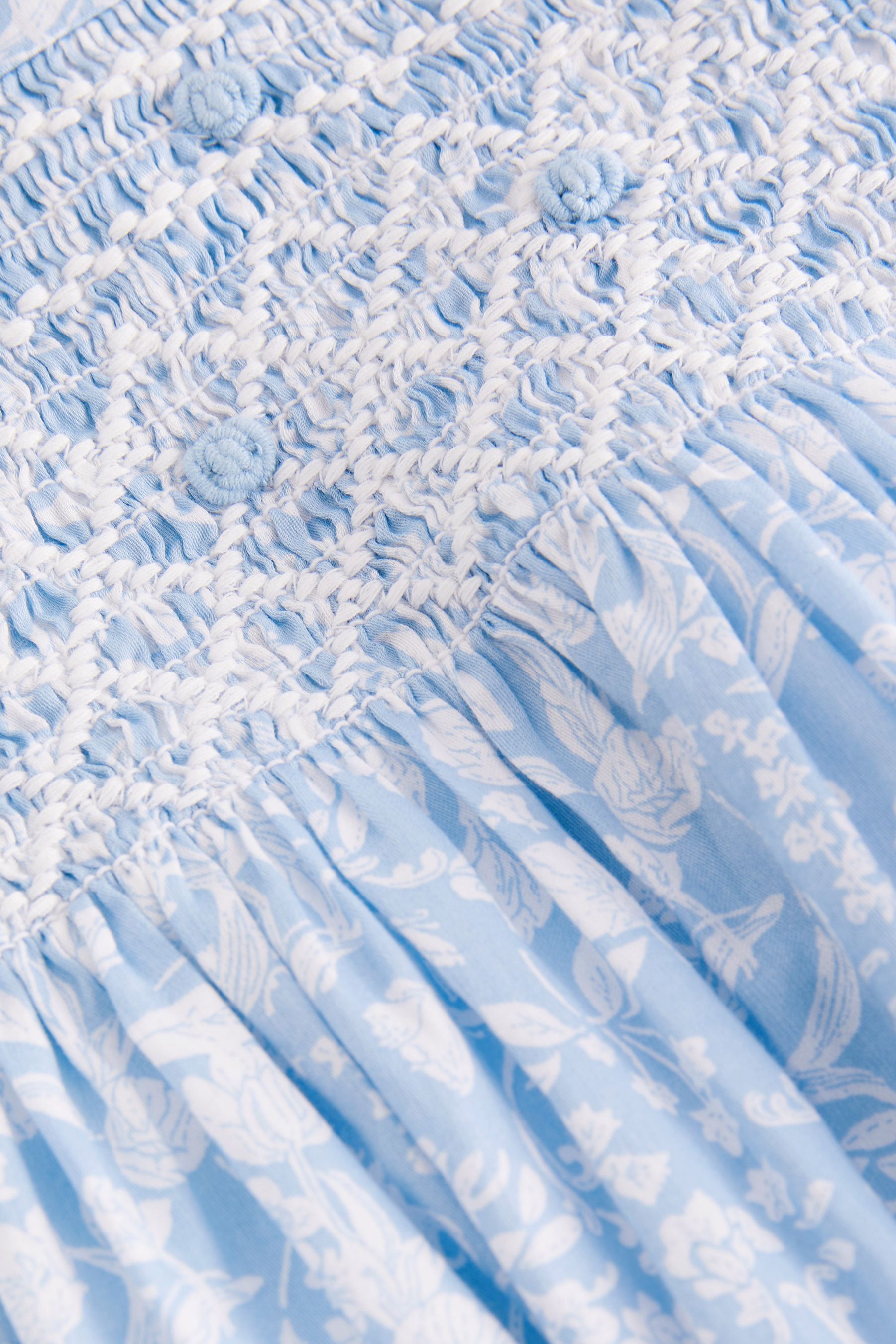 Buy Blue Lace Collar Shirred Dress (3mths-8yrs) from Next Qatar