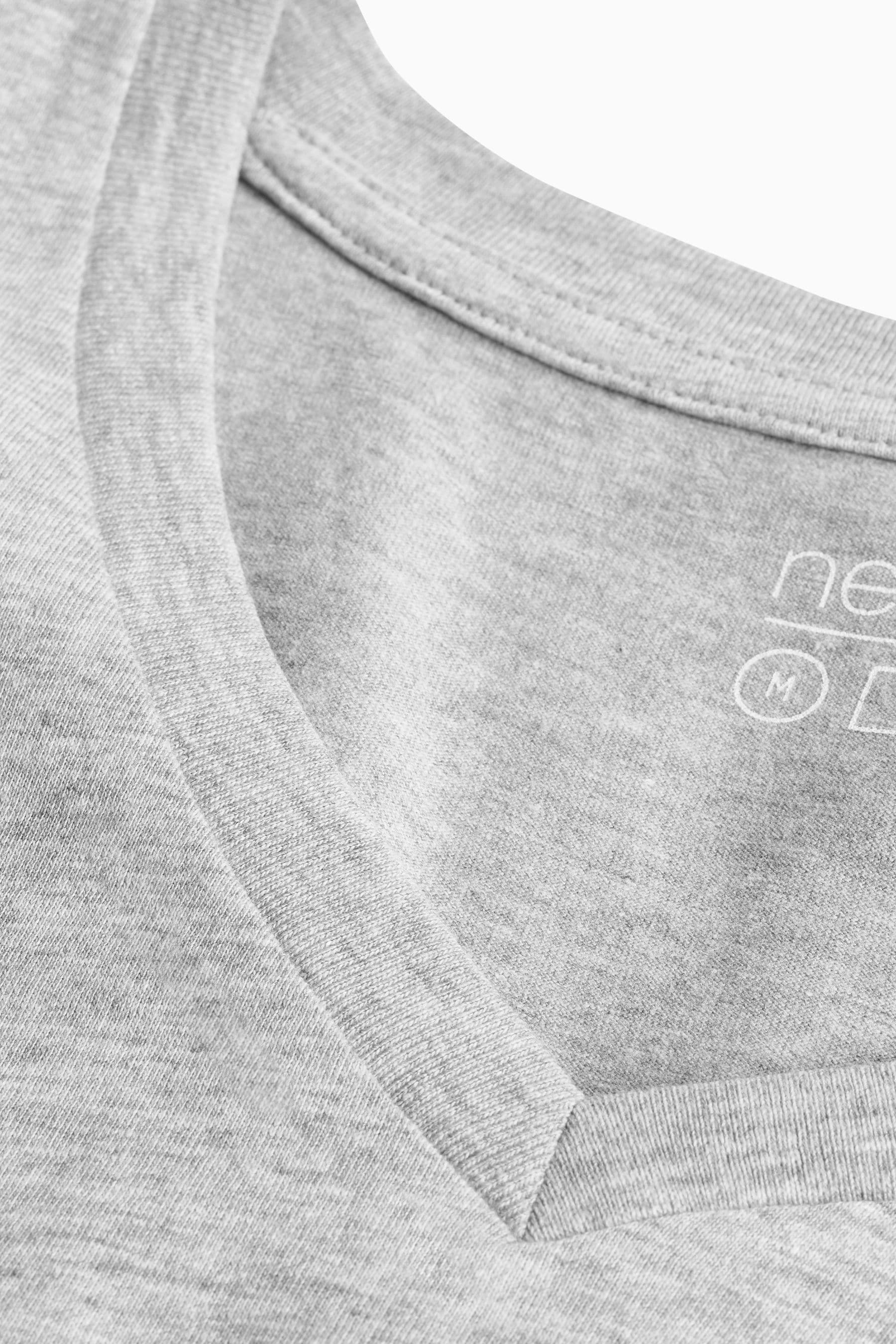 Buy Grey Marl Essential V-Neck T-Shirt from the Next UK online shop