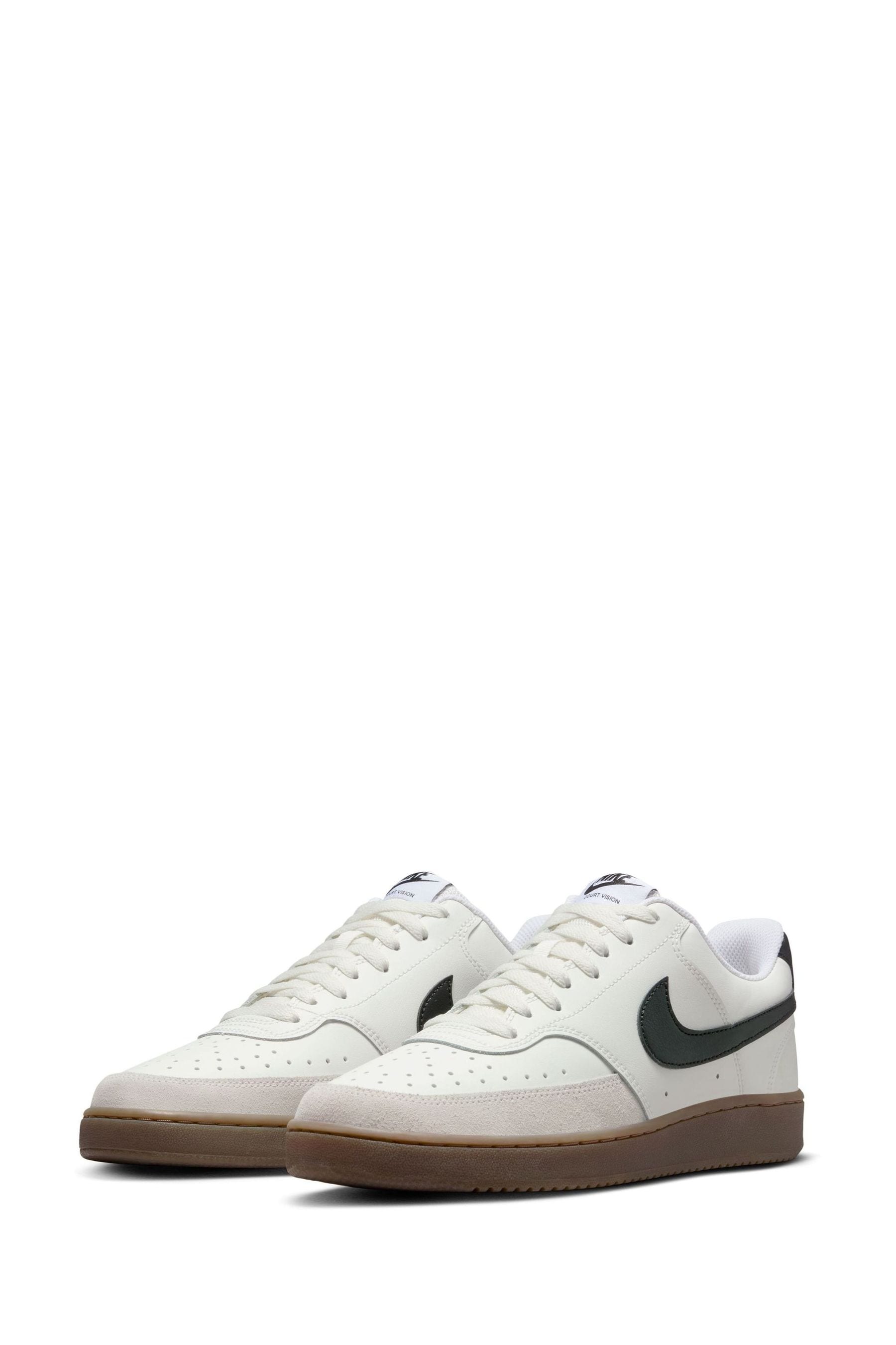 Buy Nike Brown/White Court Vision Low Trainers from the Next UK online shop