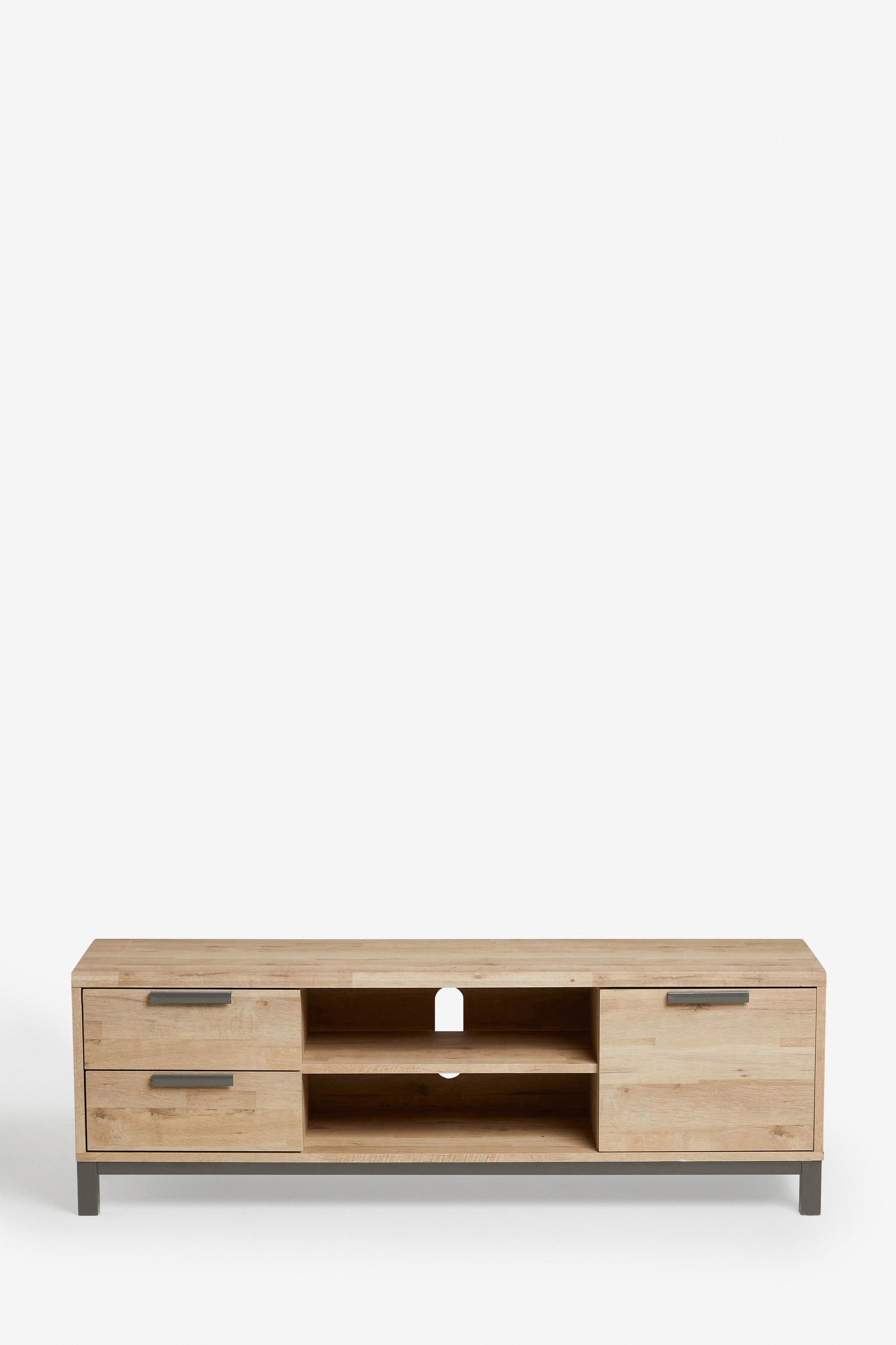 Buy Light Bronx Oak Effect Wide TV Unit from the Next UK online shop