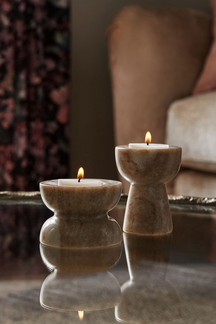 Grey N. Premium Marble Tea Light Candle Holders - Image 1 of 1