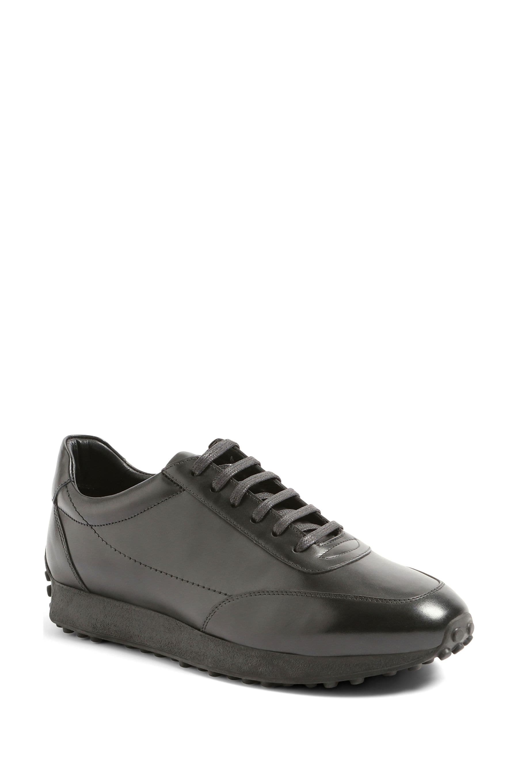 Buy Jones Bootmaker Southend Smart Leather Black Trainers from the Next ...