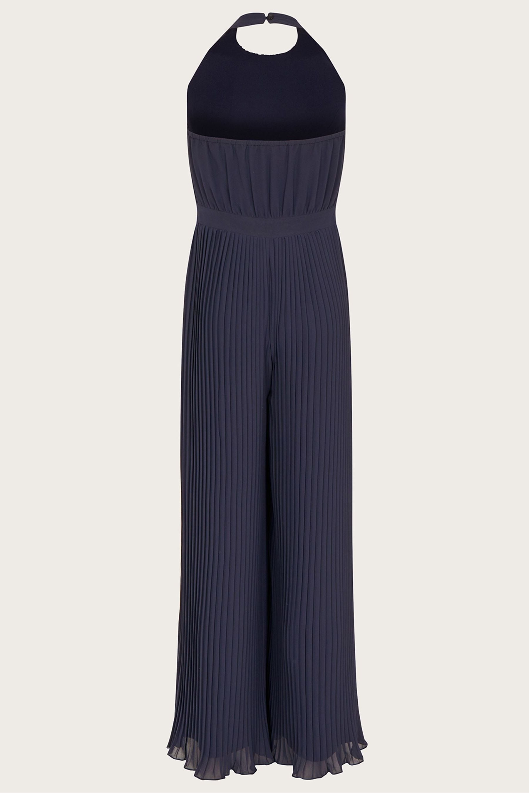 Buy Monsoon Blue Hallie Halter Neck Prom Jumpsuit from Next Ireland