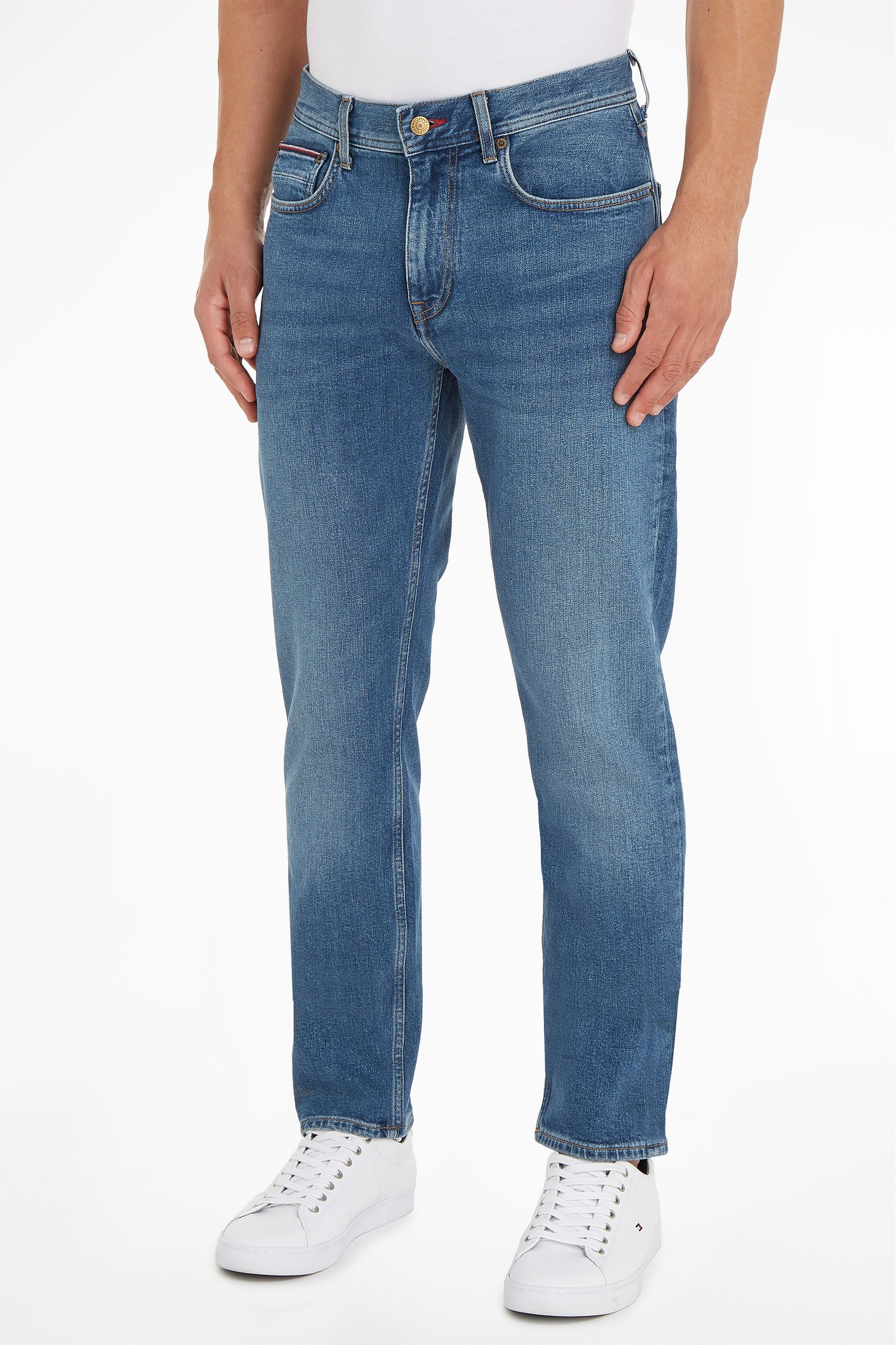 Buy Tommy Hilfiger Blue Core Straight Denton Denim Jeans from the Next ...