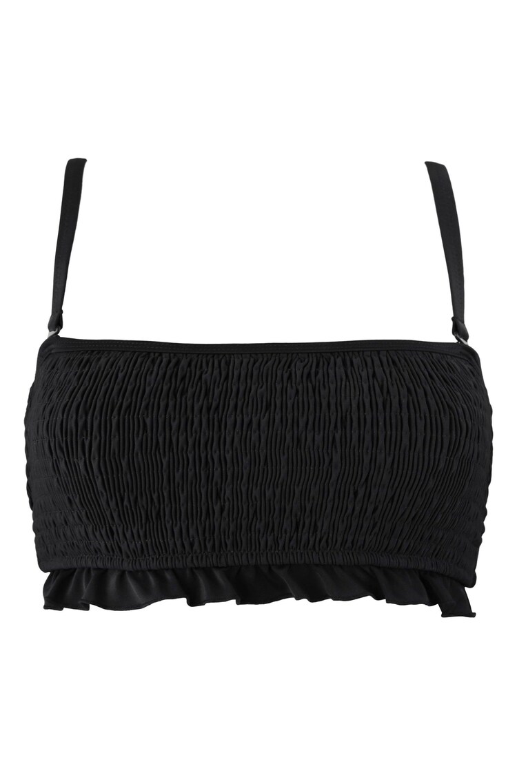 Pour Moi Charcoal Black Strapless Free Spirit Bikini Top - Image 1 of 1