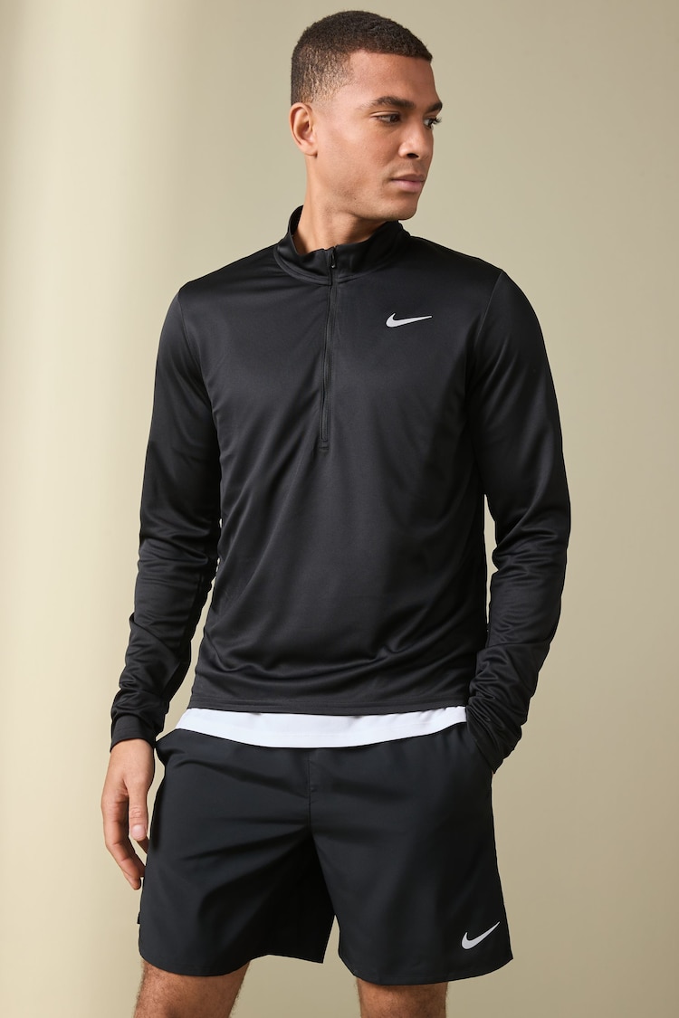 Nike Black Dri-FIT Pacer Quarter Zip Running Top - Image 1 of 1