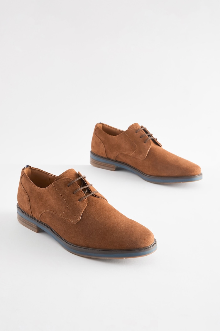 Tan Brown Suede Sole Derby Shoes - Image 1 of 1