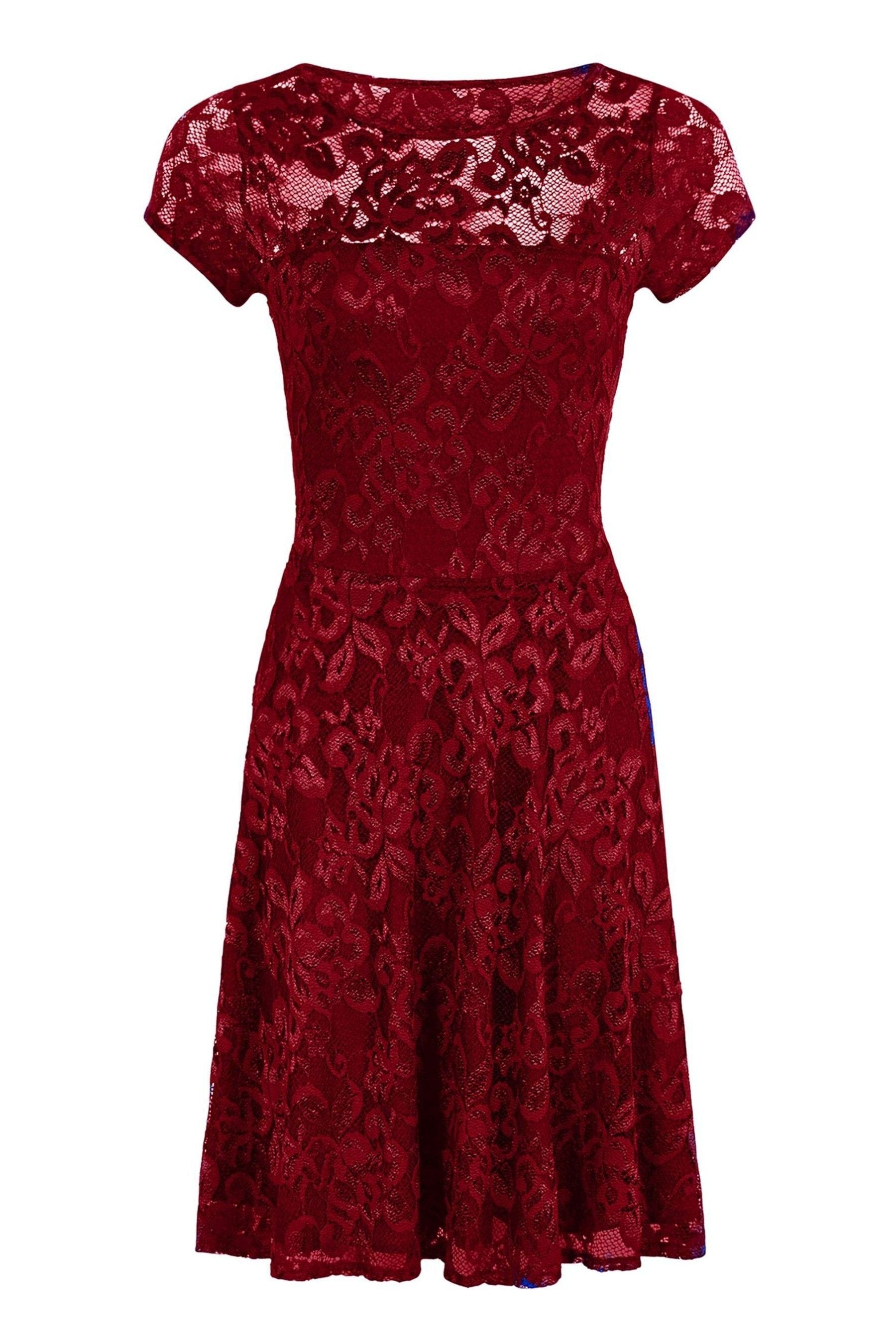 Buy Hotsquash Red Lace Fit And Flare Dress From The Next Uk Online Shop