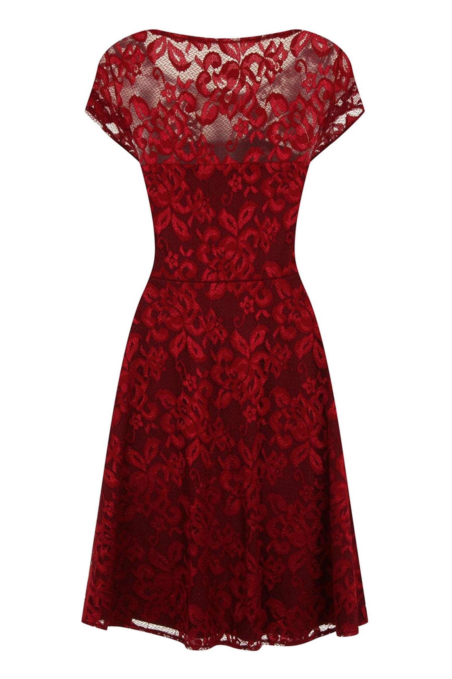 Buy Hotsquash Red Lace Fit And Flare Dress From The Next Uk Online Shop