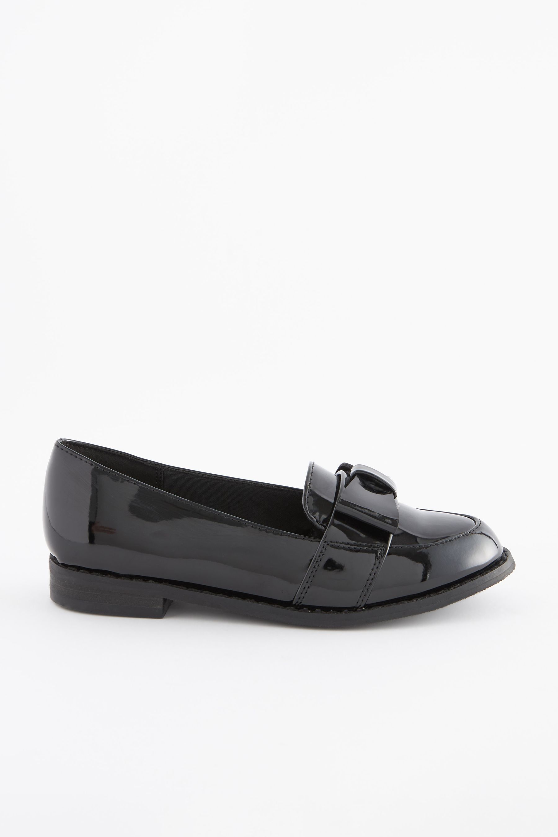 Buy Black Patent School Bow Loafers from the Next UK online shop
