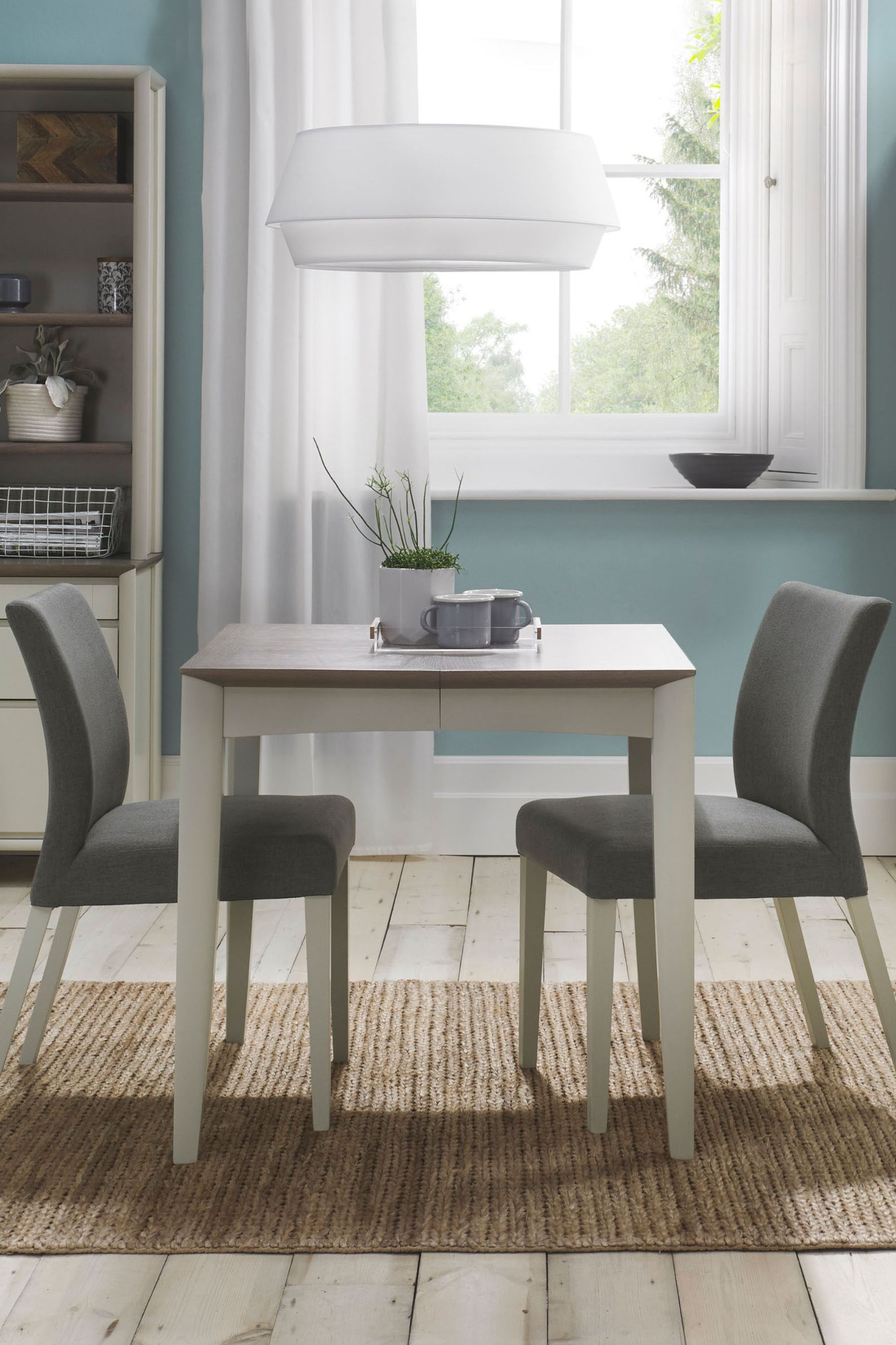 Buy Bentley Designs Grey Bergen Washed Oak Extending Dining Table from ...