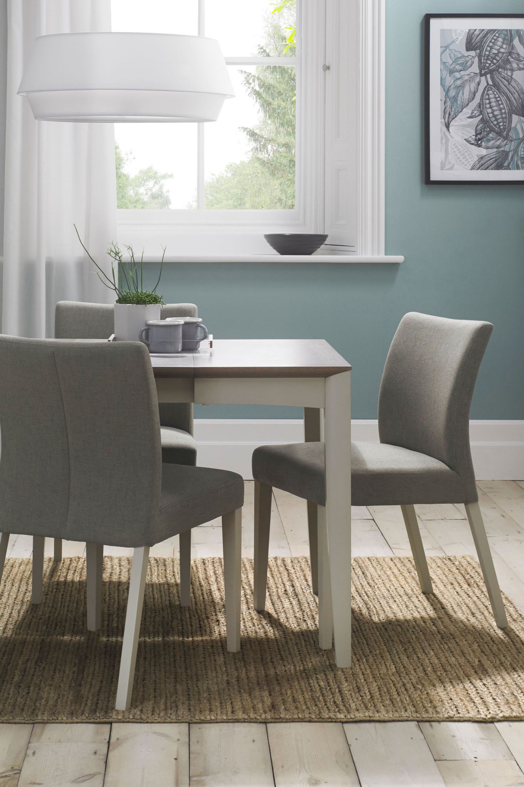 Buy Bentley Designs Grey Bergen Washed Oak Extending Dining Table from ...