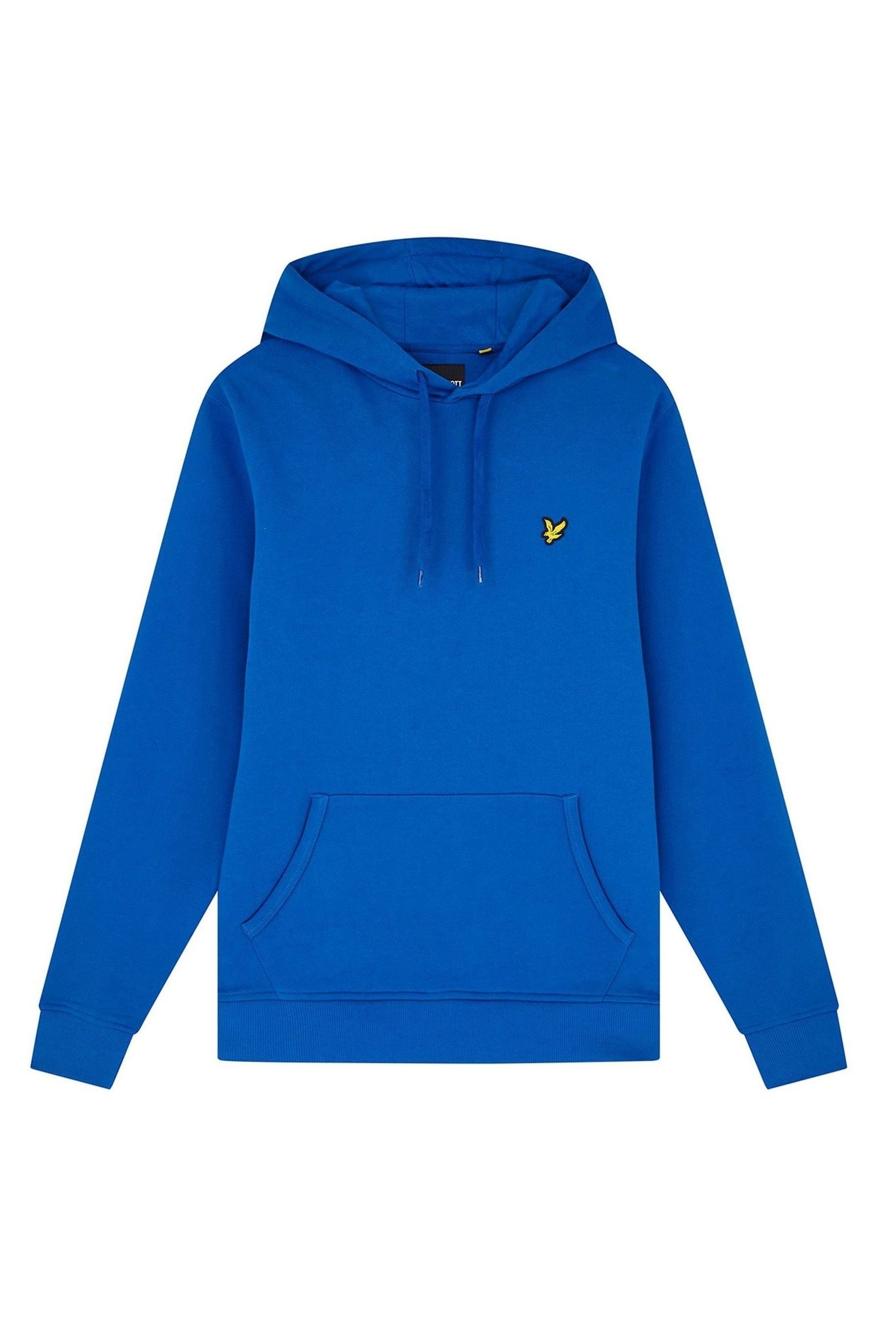 Lyle and scott blue hoodie deals