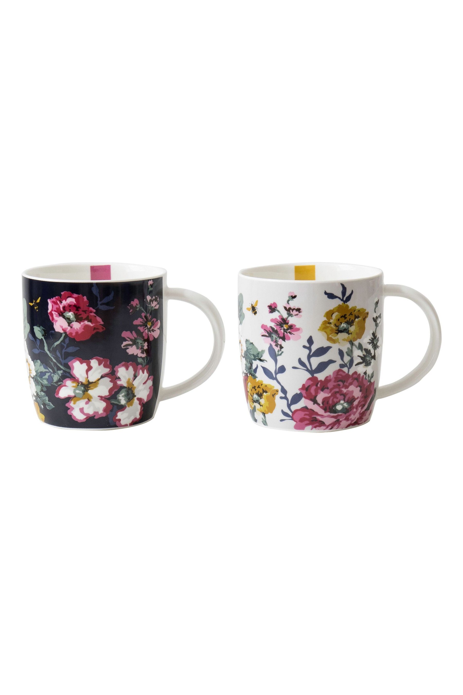 Buy Joules Navy/White Floral Mug Set 2 Pack from the Next UK online shop