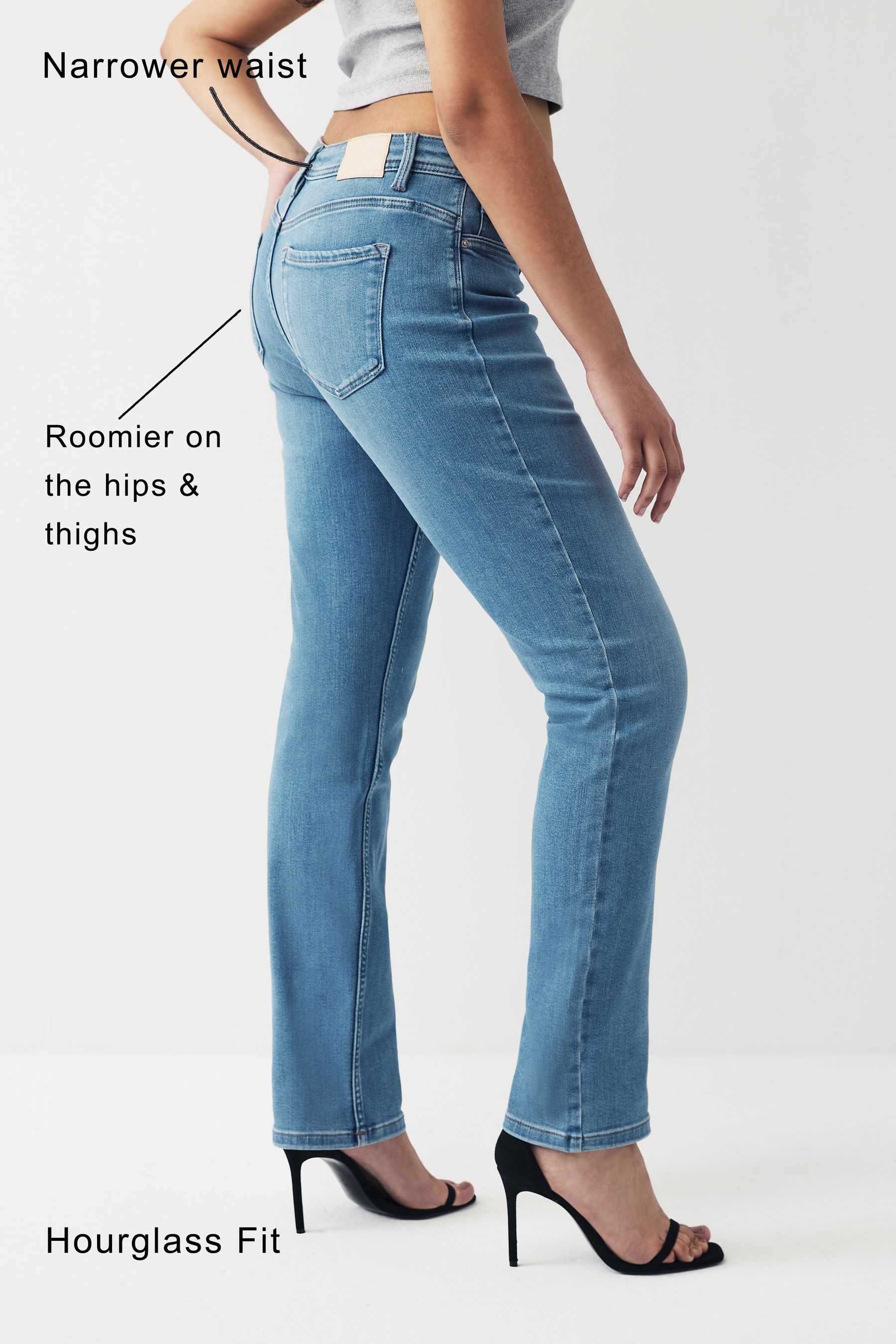 Buy Mid Blue Denim Super Soft Slim Hourglass Jeans from the Next UK ...