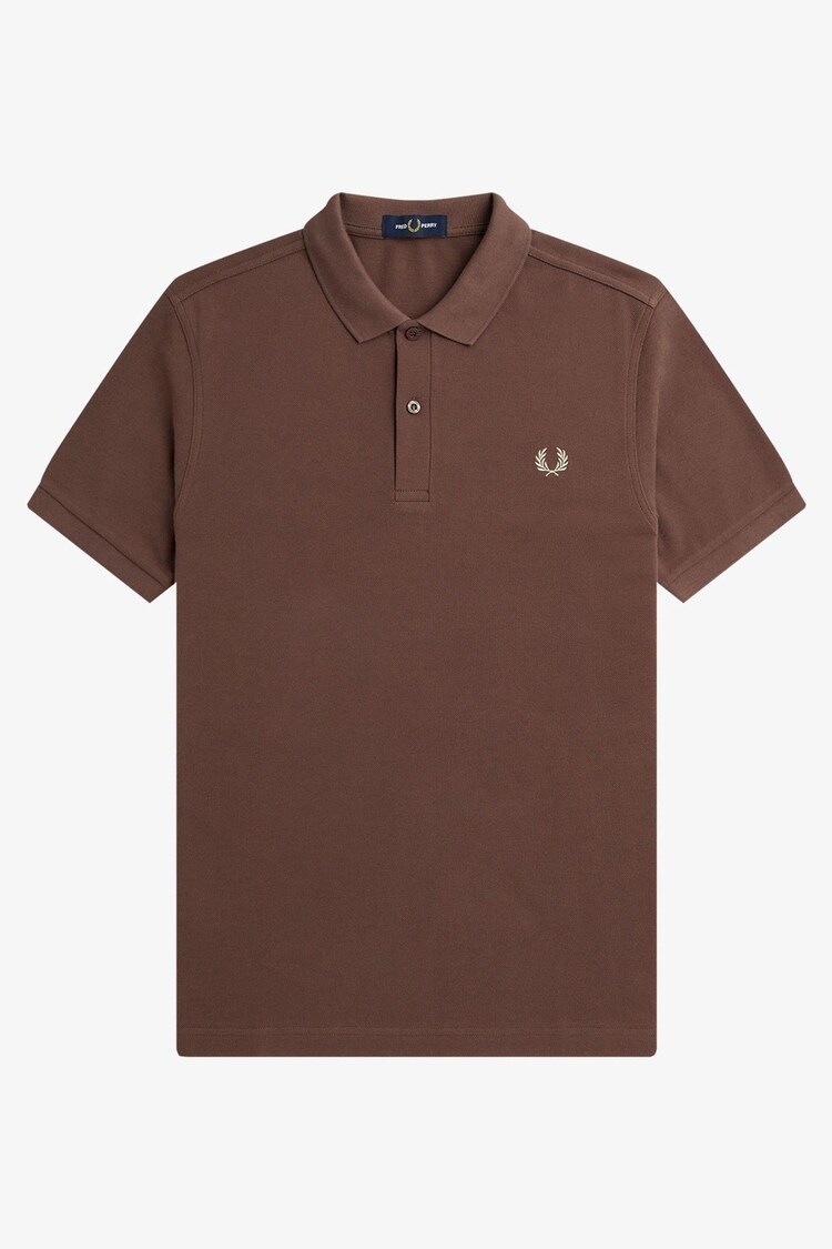 Кирпично-коричневый - Однотонная рубашка поло Fred Perry - Image 1 of 1