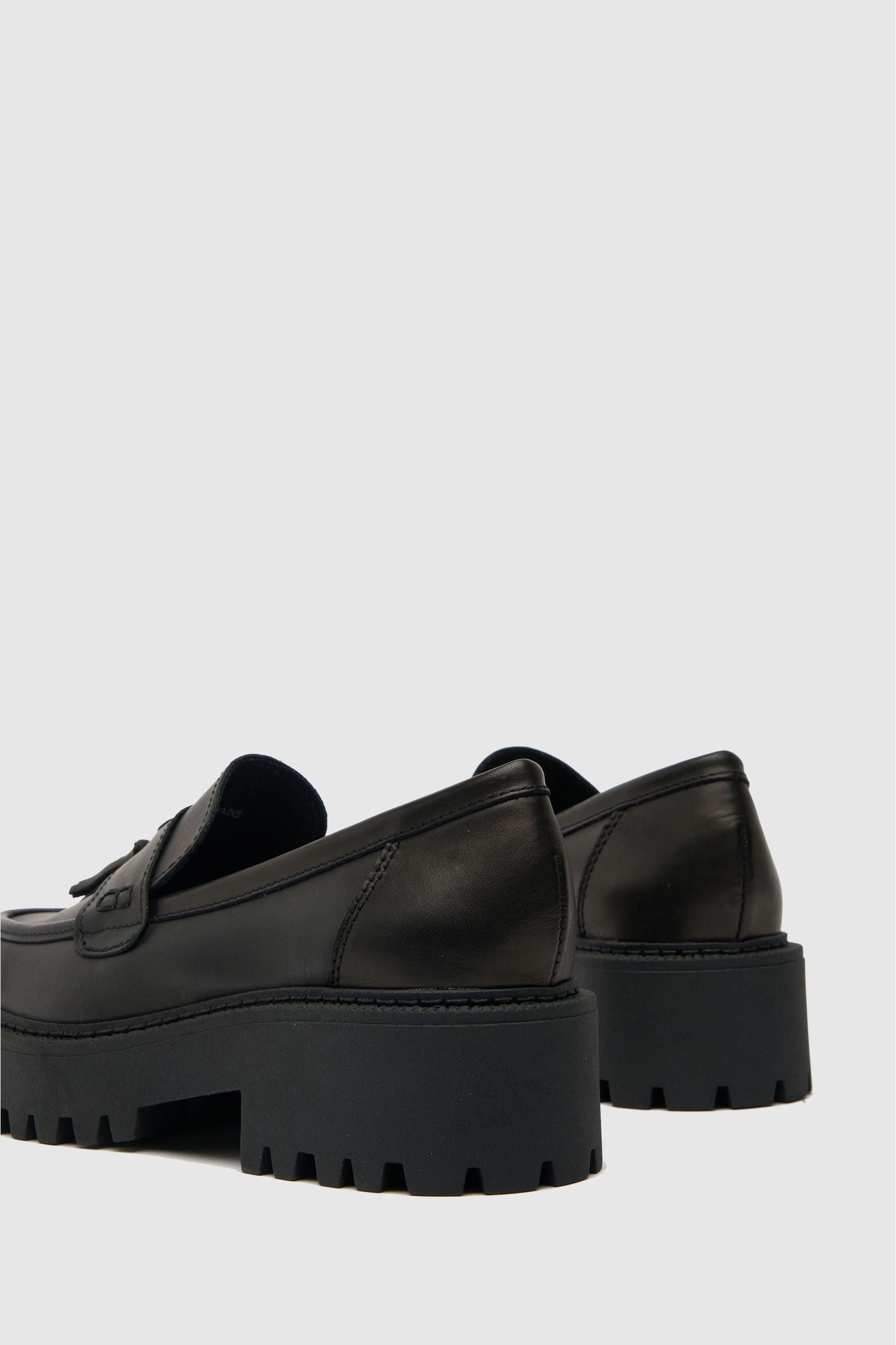 Buy Schuh Laura Tassel Leather Black Loafers from the Next UK online shop
