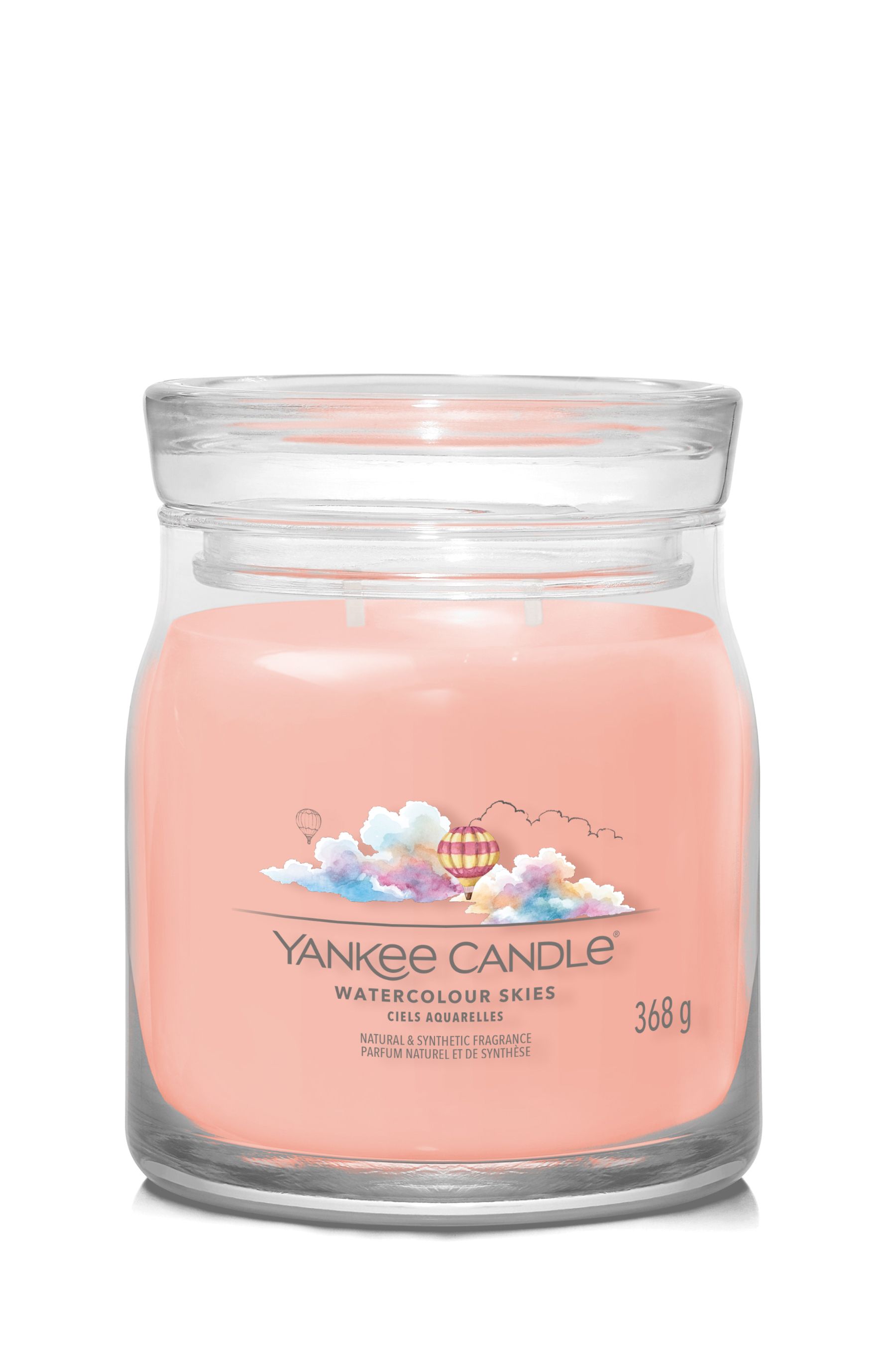 Buy Yankee Candle Pink Signature Medium Jar Watercolour Skies Scented ...