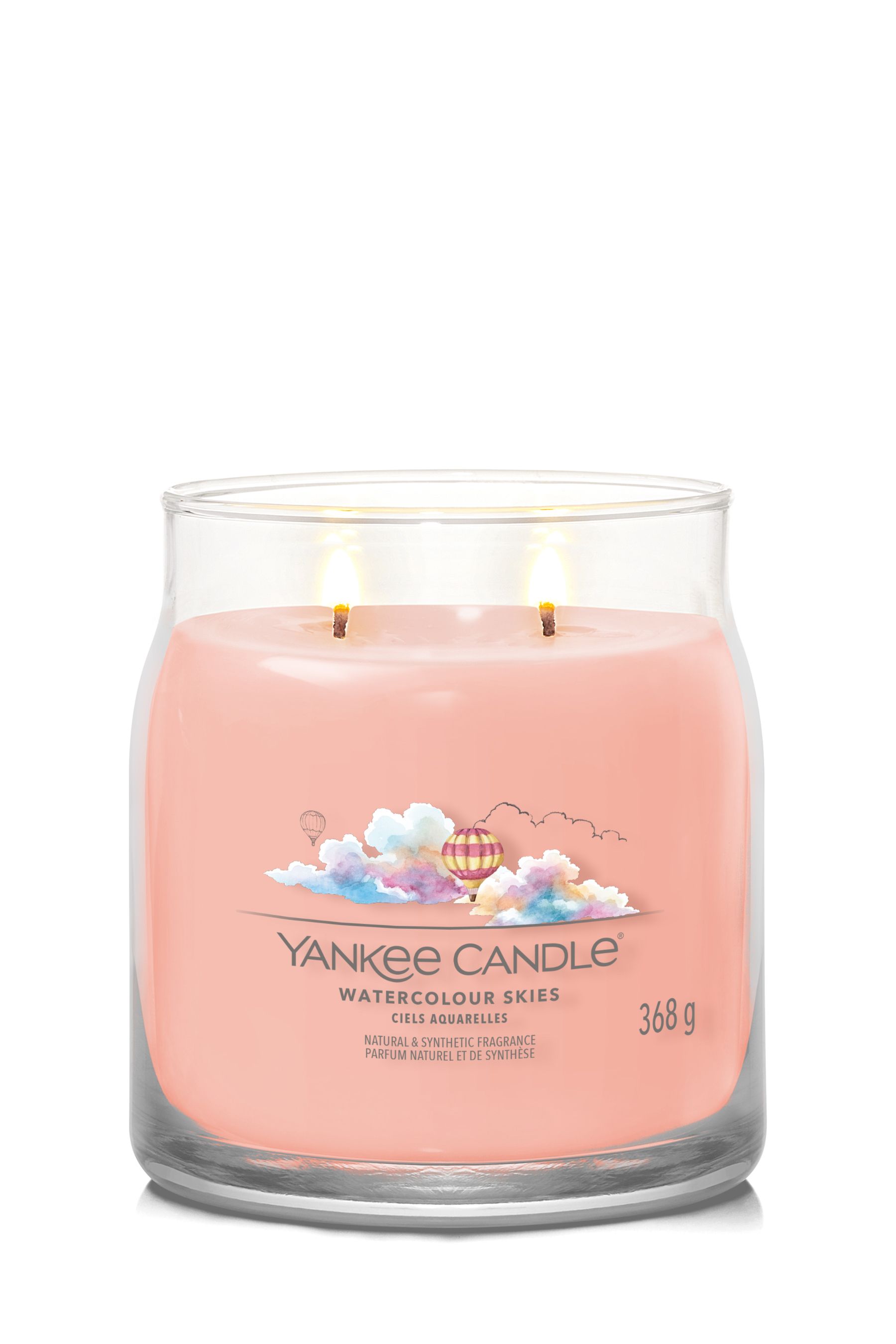 Buy Yankee Candle Pink Signature Medium Jar Watercolour Skies Scented