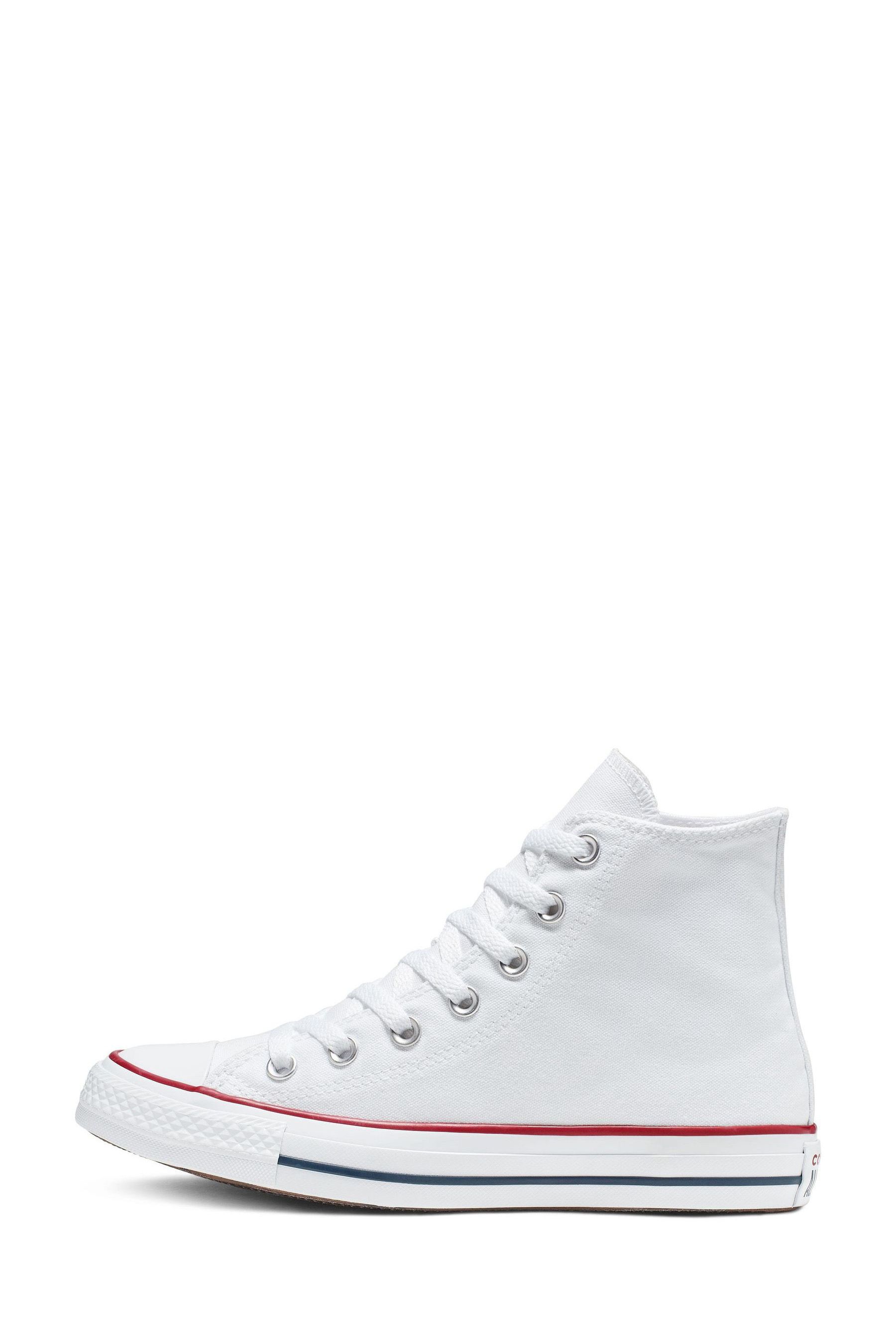Buy Converse White Wide Fit Chuck Taylor All Star High Trainers from ...