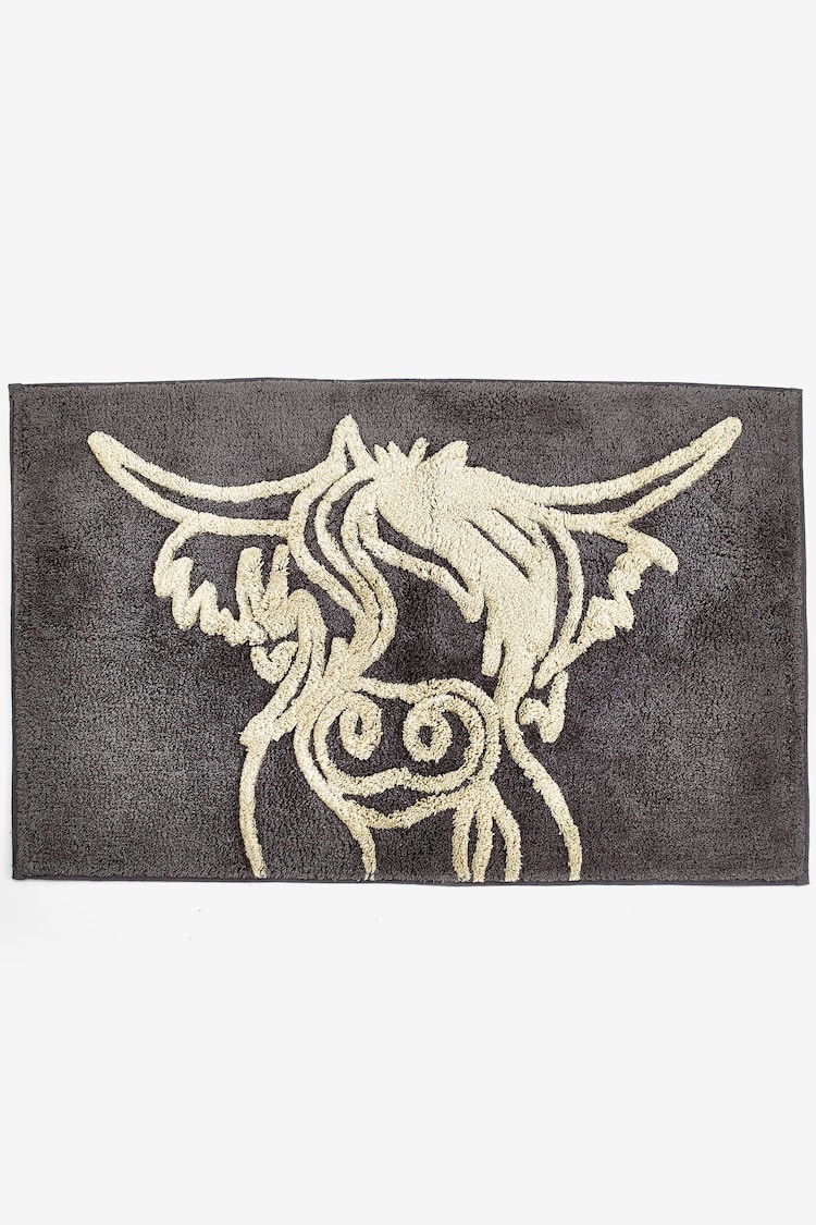 Grey Hamish 100% Cotton Bath Mat - Image 1 of 1