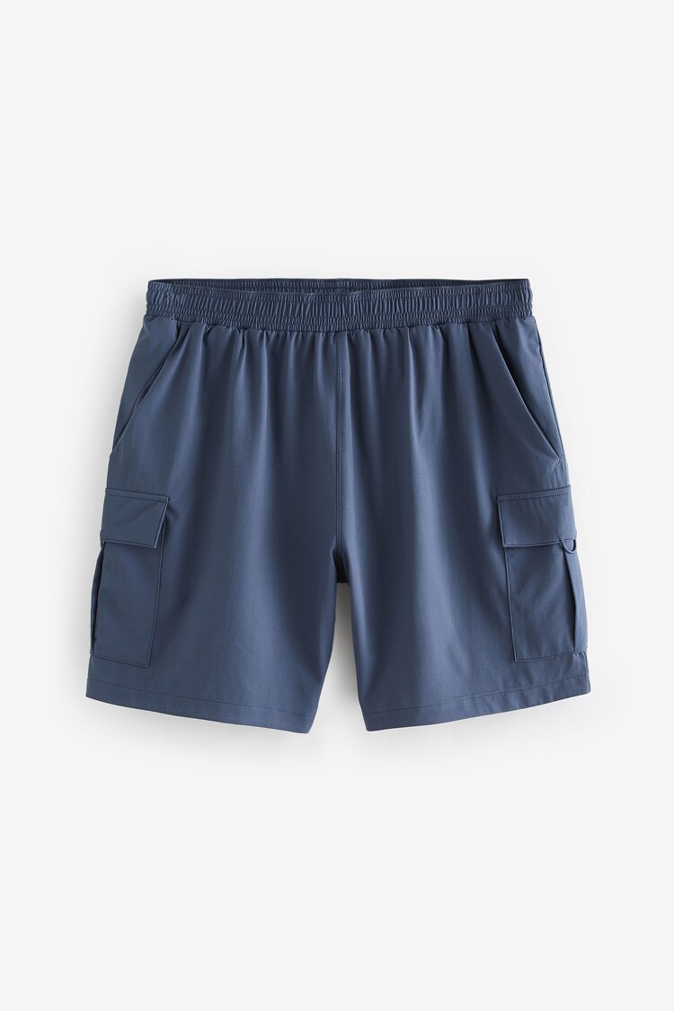 modra - Active kargo hlače (z žepi na hlačnicah) Gym Training Shorts - Slika 1 iz 1