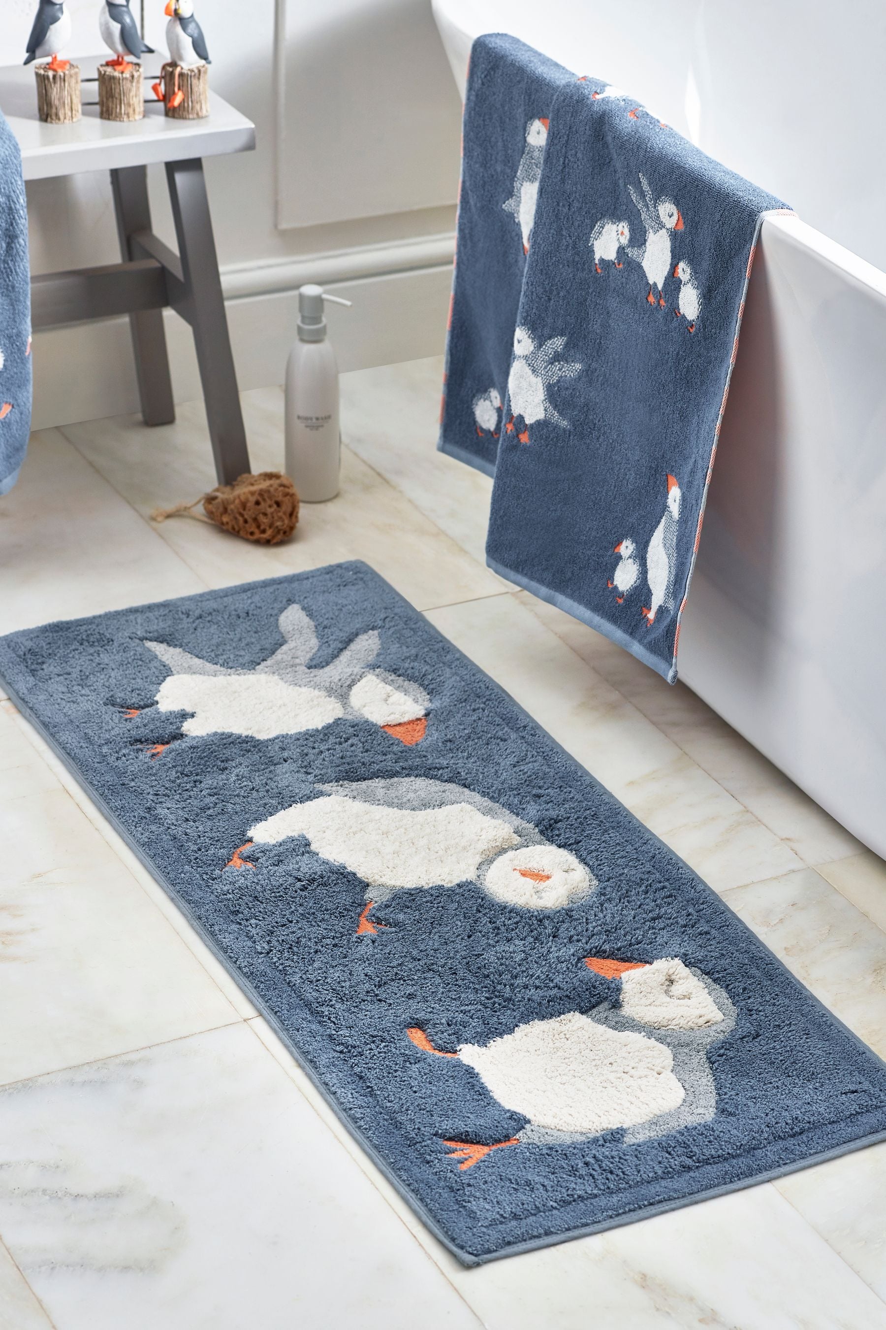 Buy Blue Puffin Runner Bath Mat from the Next UK online shop
