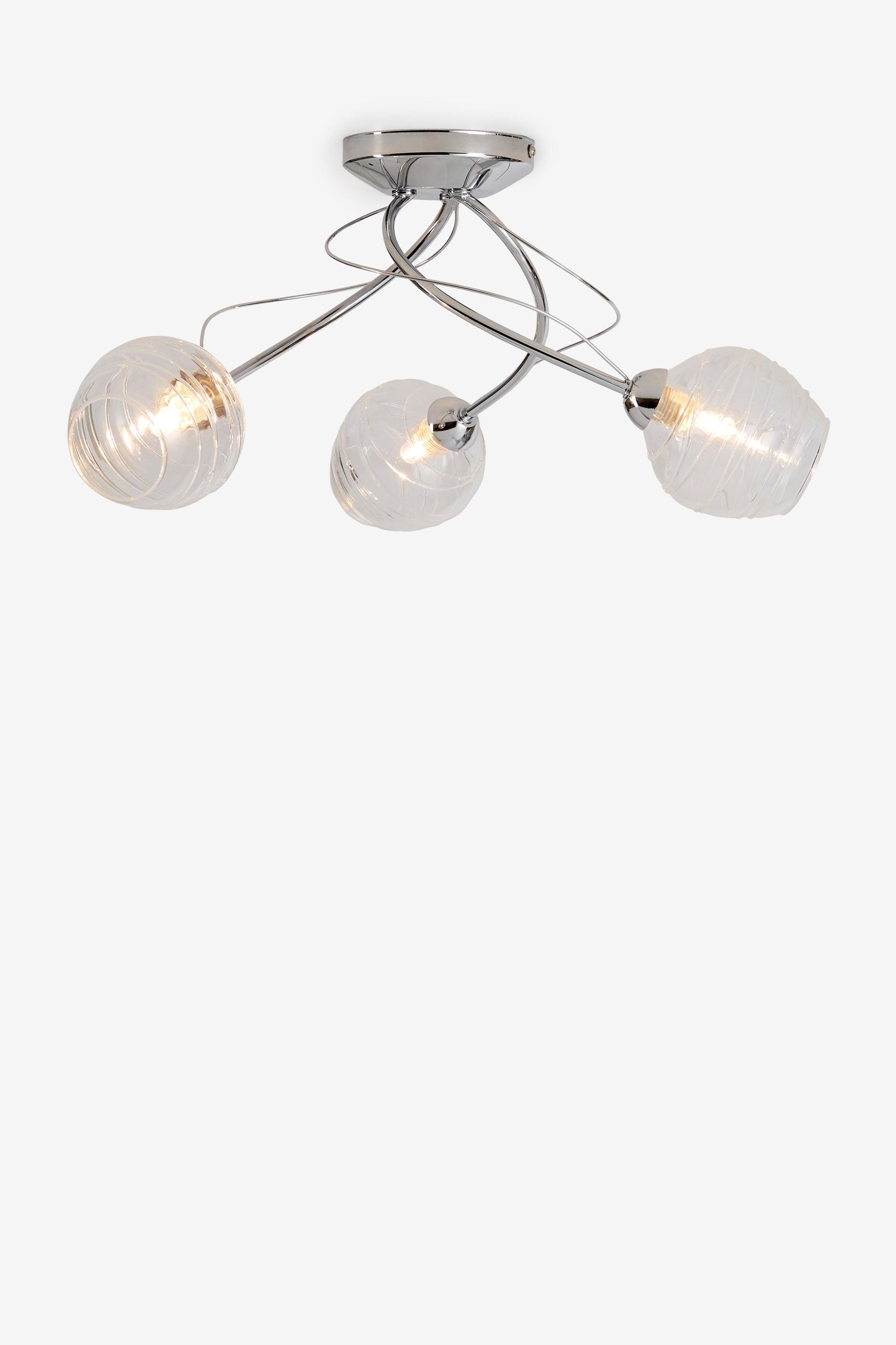 Buy Clear Drizzle 3 Light Flush Ceiling Light from the Next UK online shop