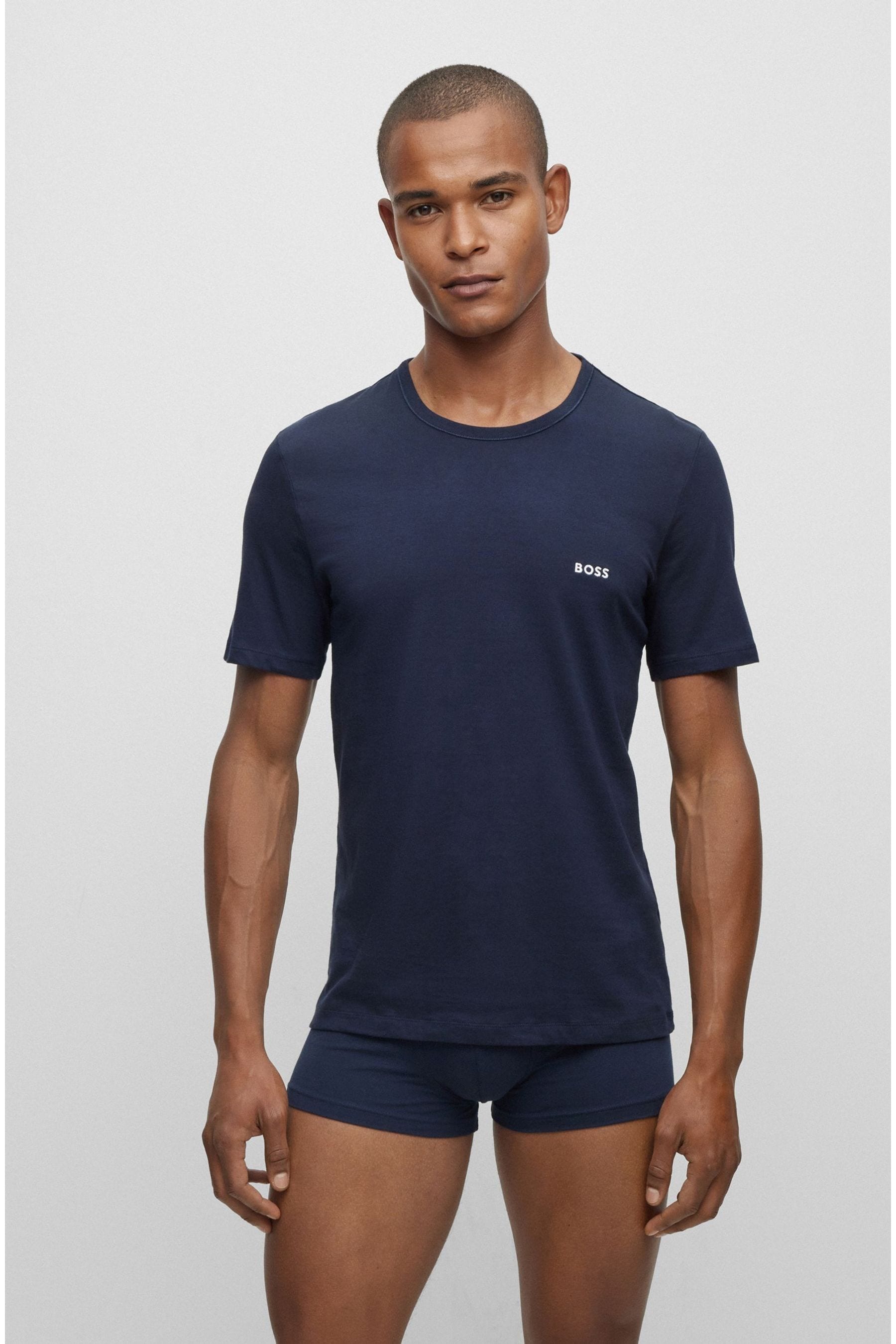Buy BOSS Black/Beige/Navy T-Shirts 3 Pack from the Next UK online shop