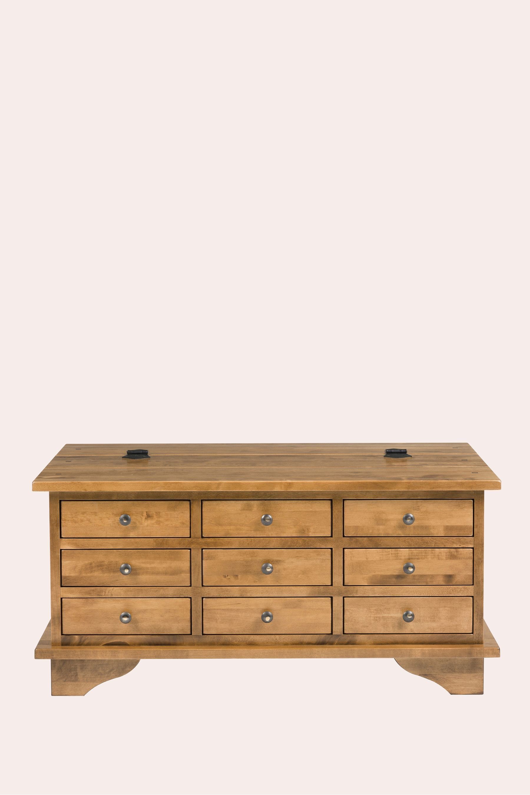 Buy Laura Ashley Honey Gold Garrat 9 Drawer Coffee Table from the Next