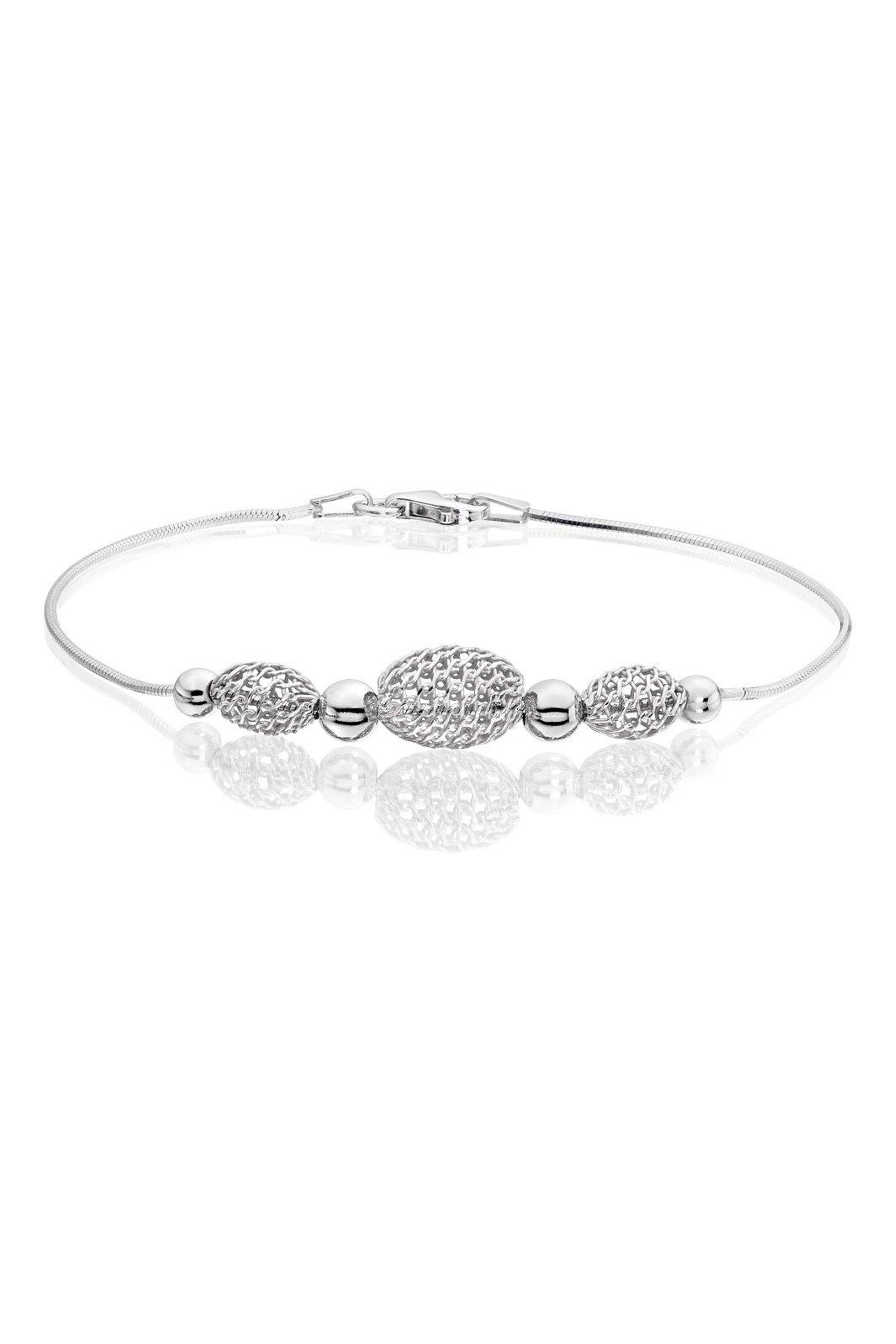 Buy Beaverbrooks Silver Mesh Bead Bracelet from the Next UK online shop