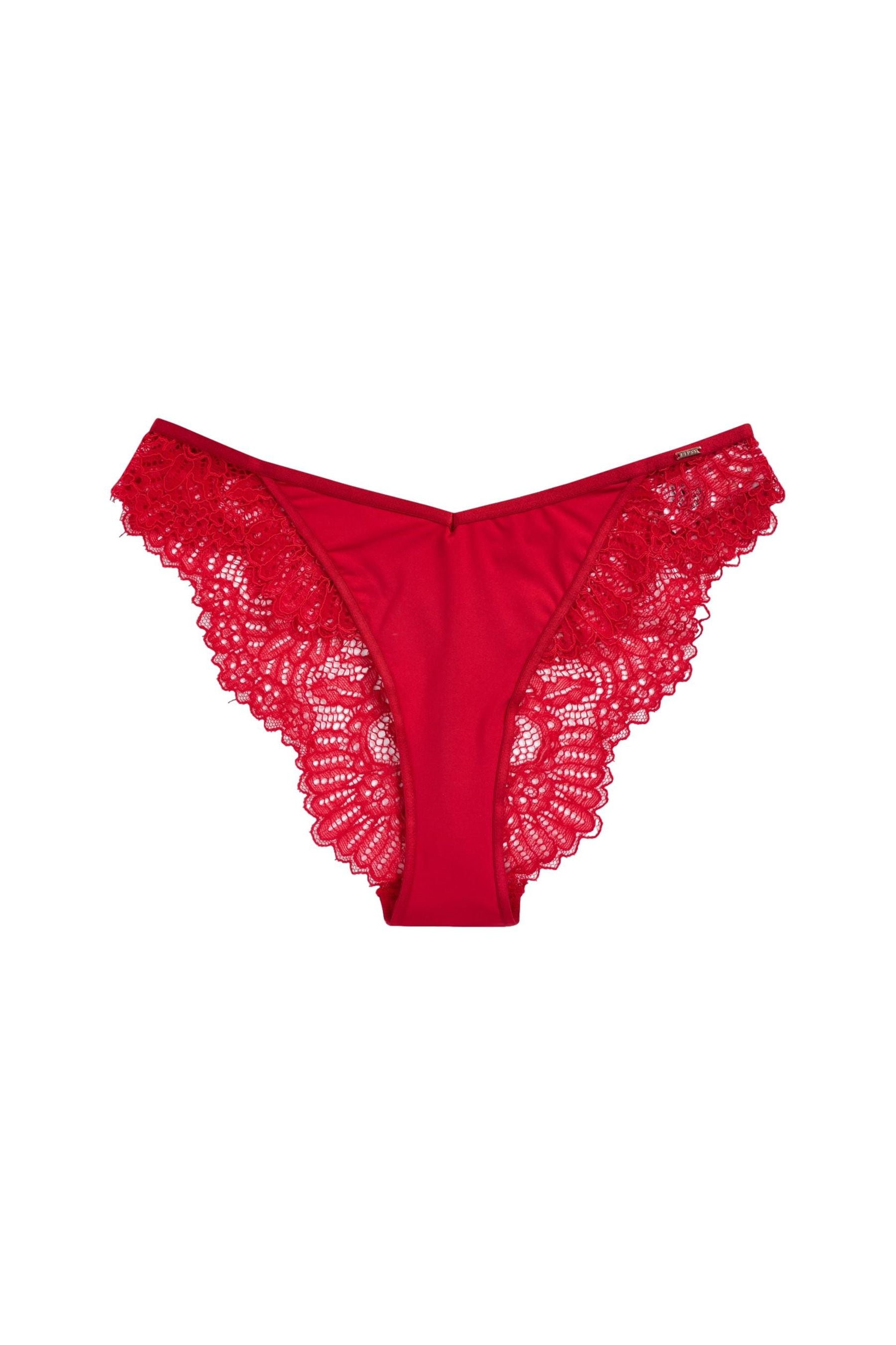 Buy Lipsy Red Lace Brazillian Knickers from the Next UK online shop