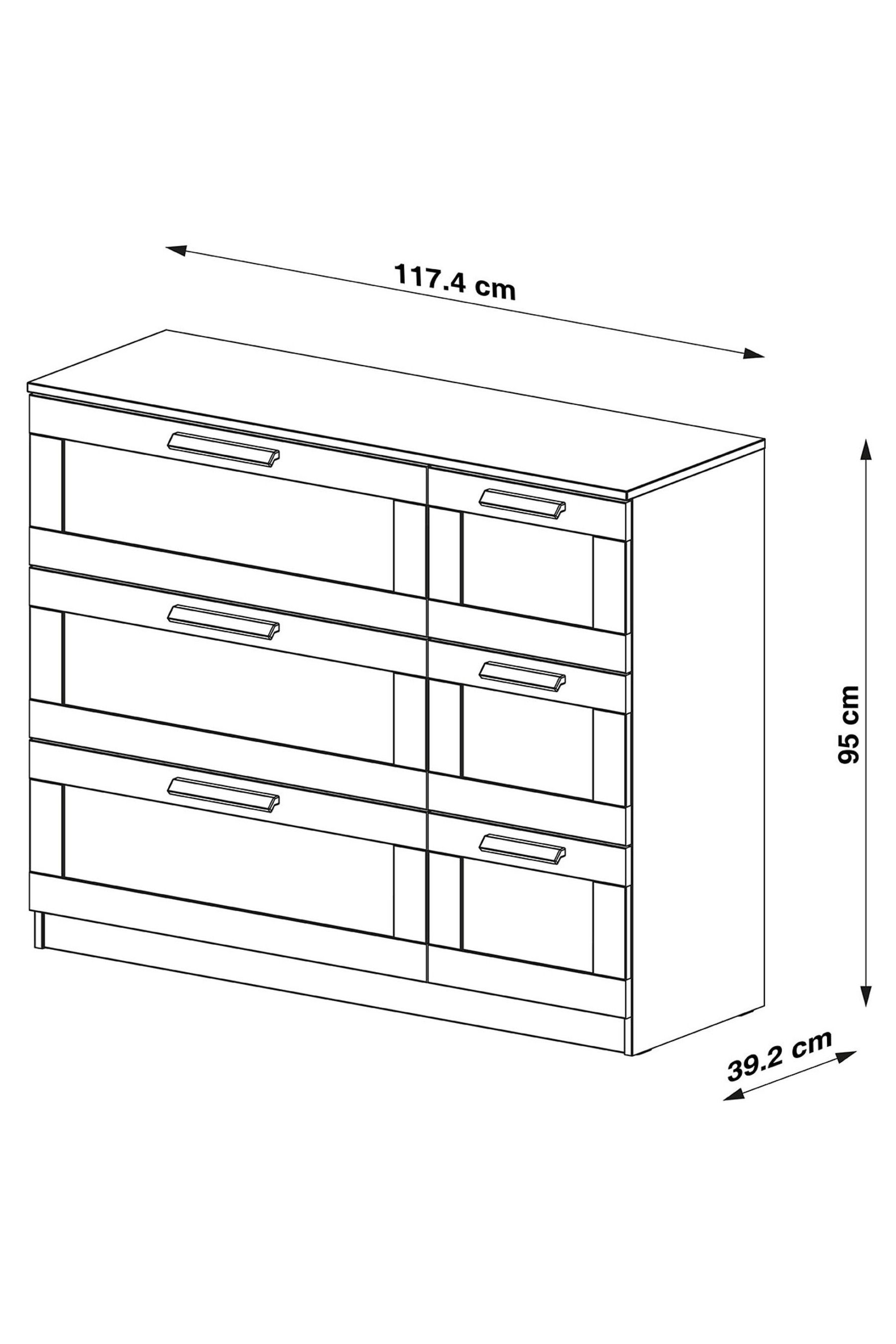Buy White Flynn 6 Drawer Chest of Drawers from the Next UK online shop