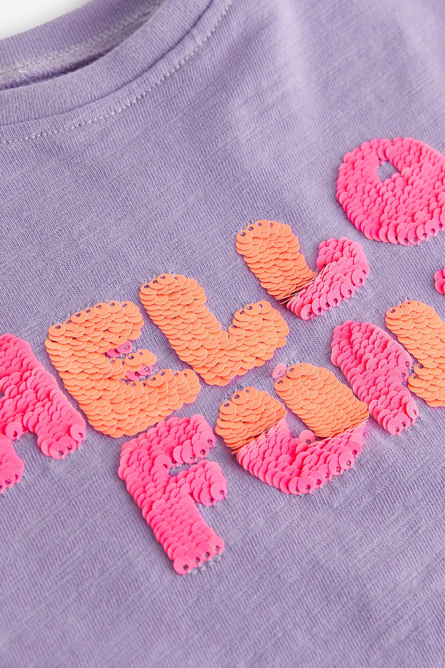Buy Lilac Short Sleeve Sequin T Shirt (3mths 7yrs) from Next United