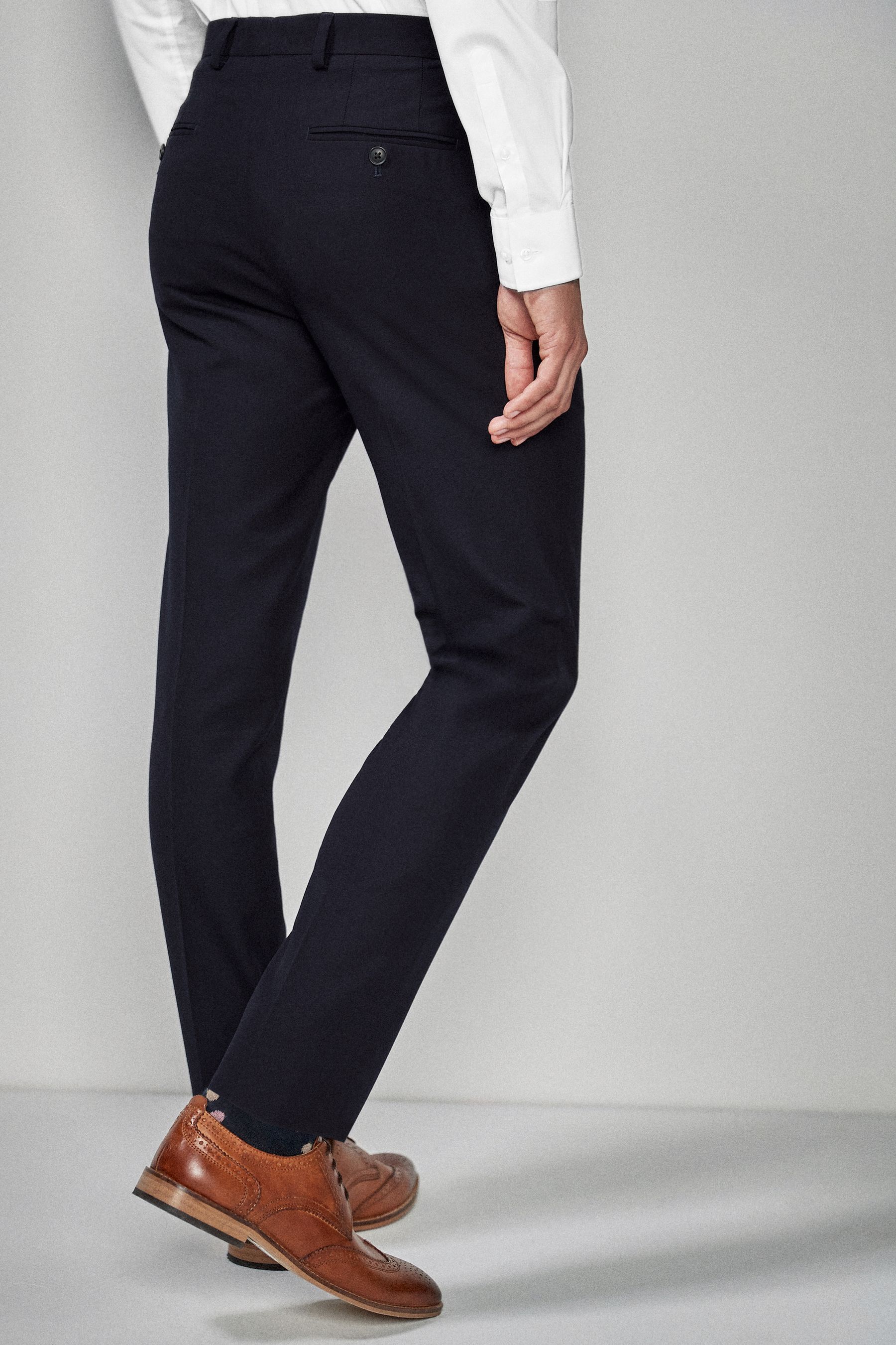 Buy Navy Blue Skinny Suit Trousers from the Next UK online shop