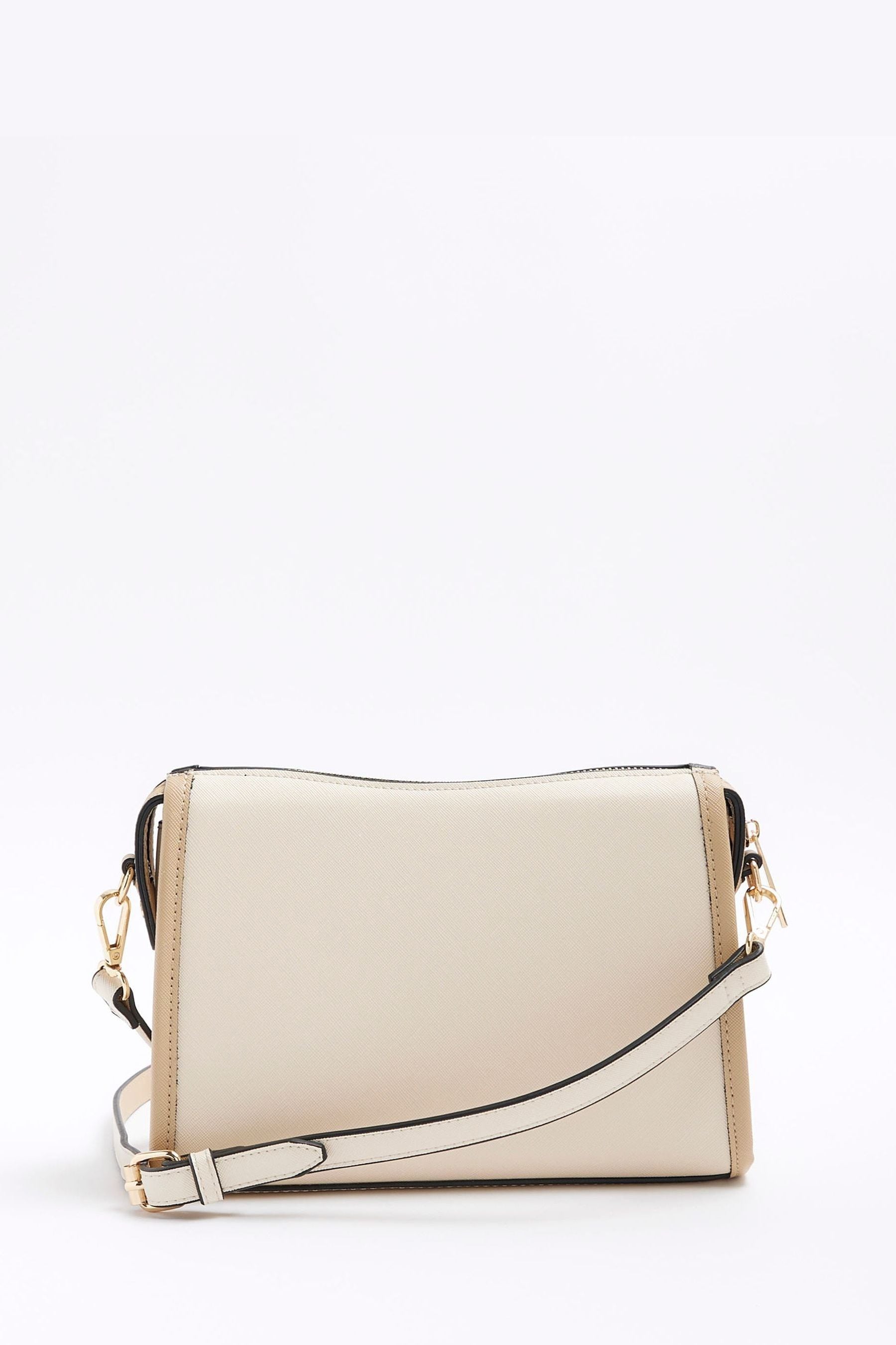 Buy River Island Cream Cropped Panelled Crossbody Bag from the Next UK ...