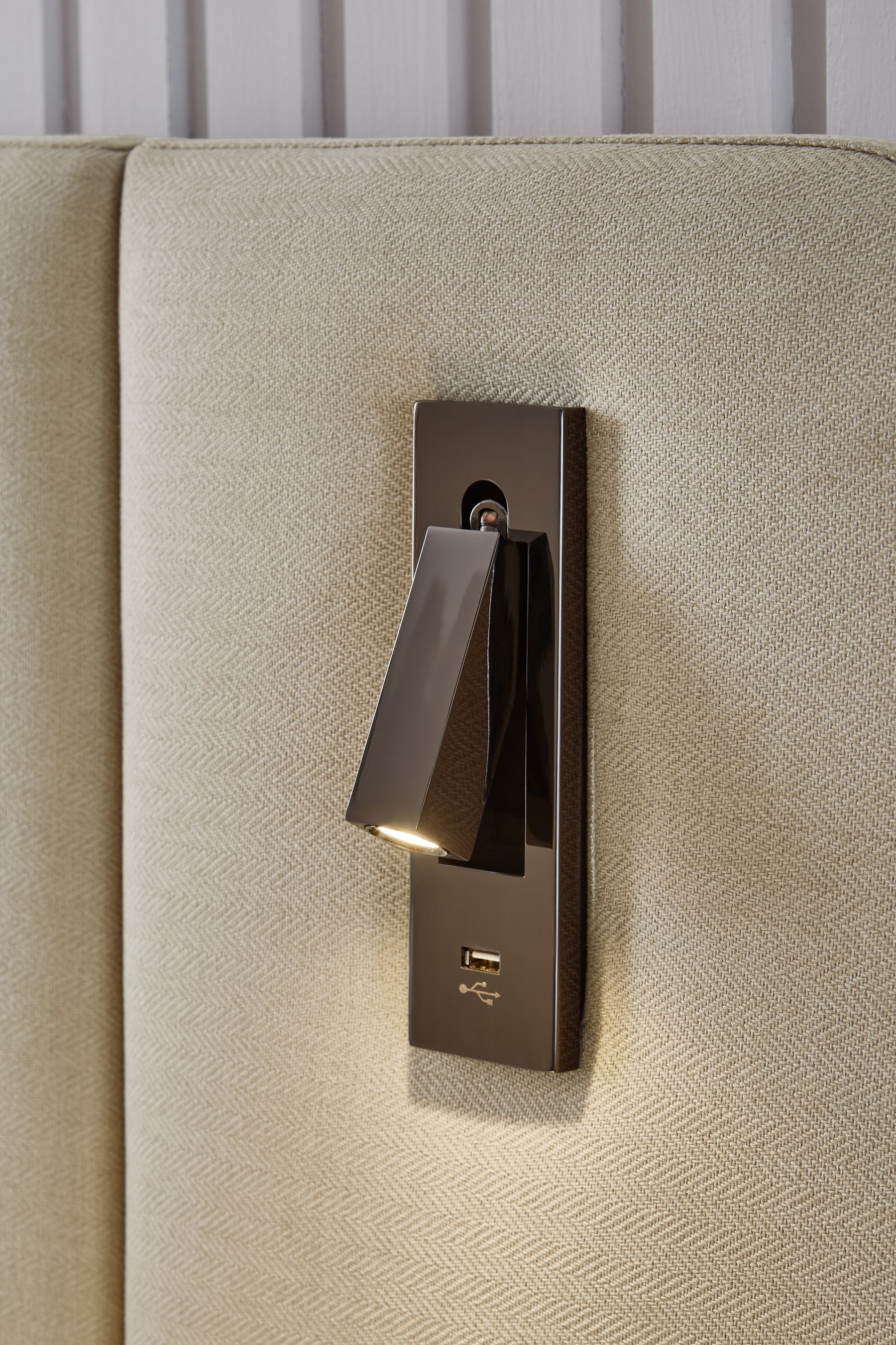 Buy Natural Contemporary Tweed Linen Matson Upholstered Hotel Bed Frame