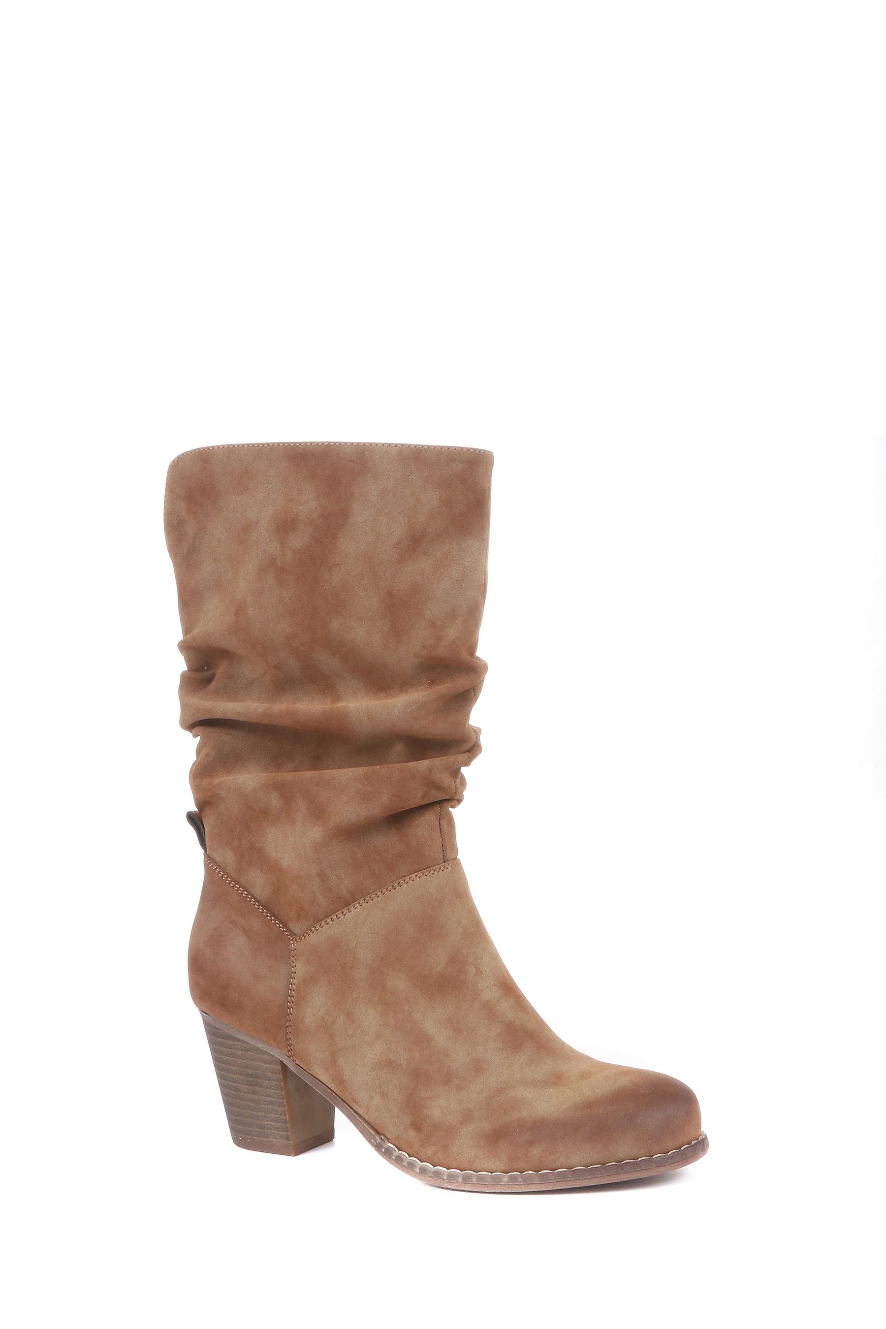 Buy Pavers Slouch Brown Boots from Next Ireland