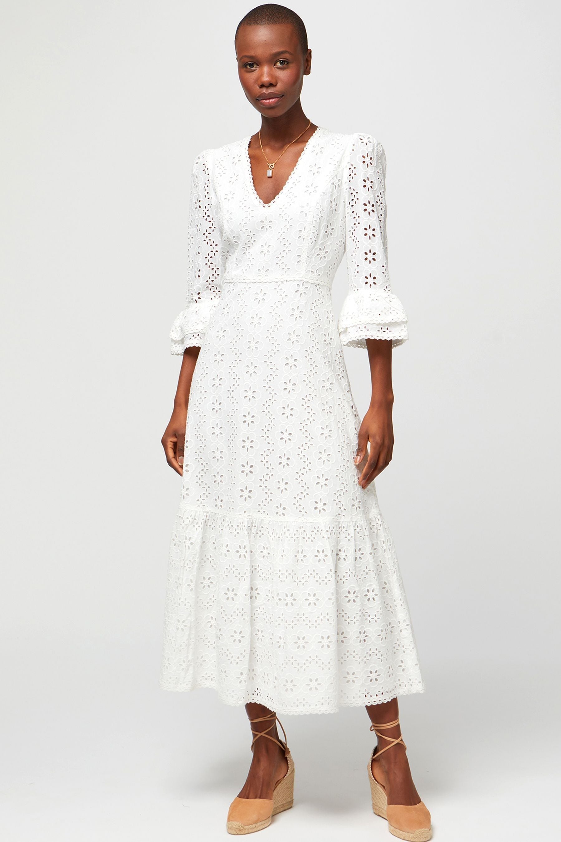 Buy Aspiga Victoria Broderie White Dress from the Next UK online shop
