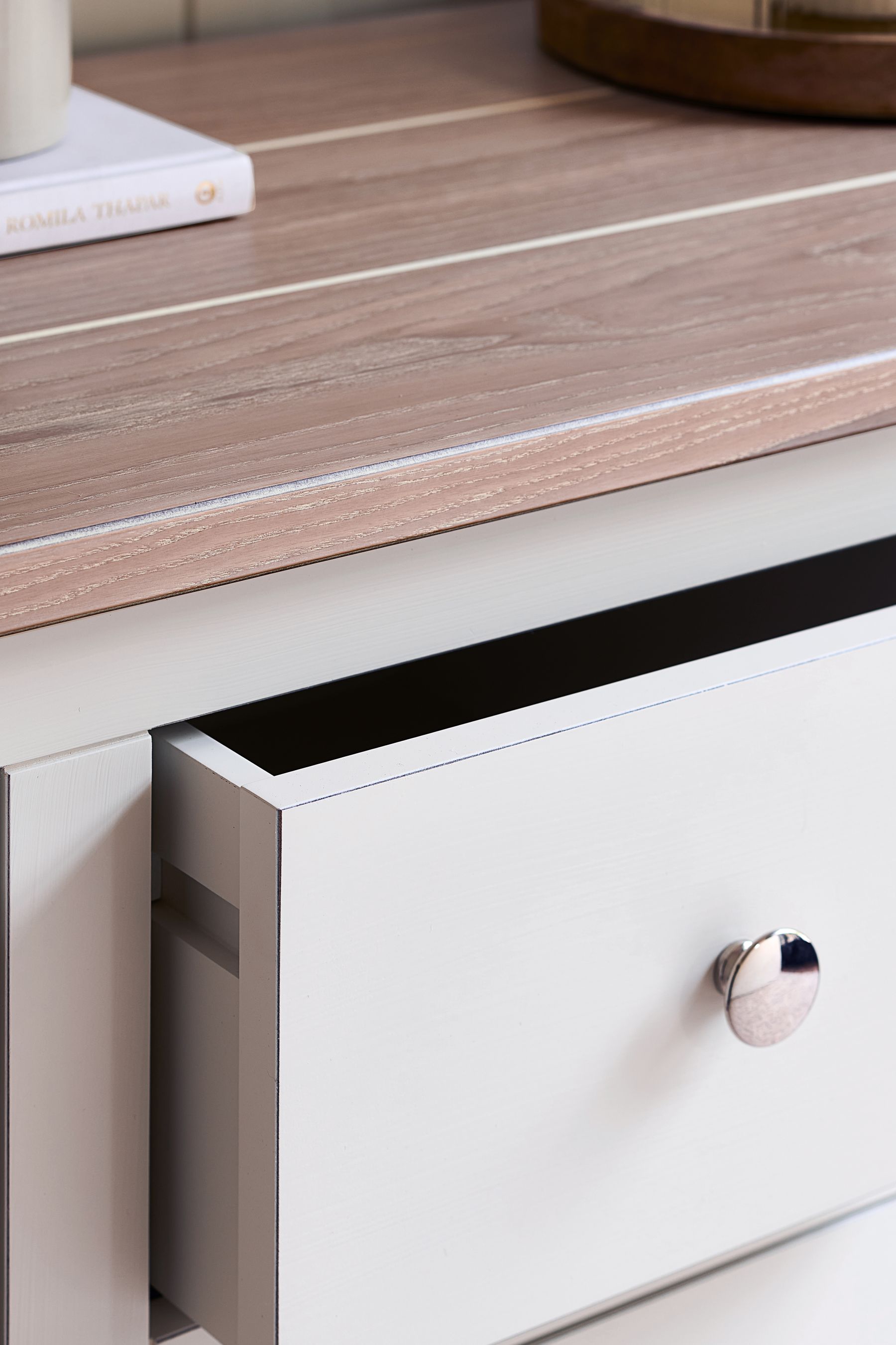 Buy Laura Ashley White Dorset Two Doors Three Drawers Sideboard from