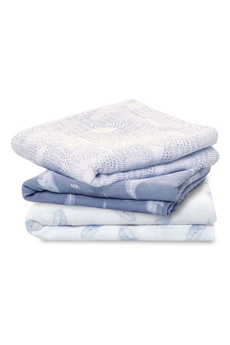 aden + anais Blue Cotton Muslin Squares 3 Pack - Image 1 of 1