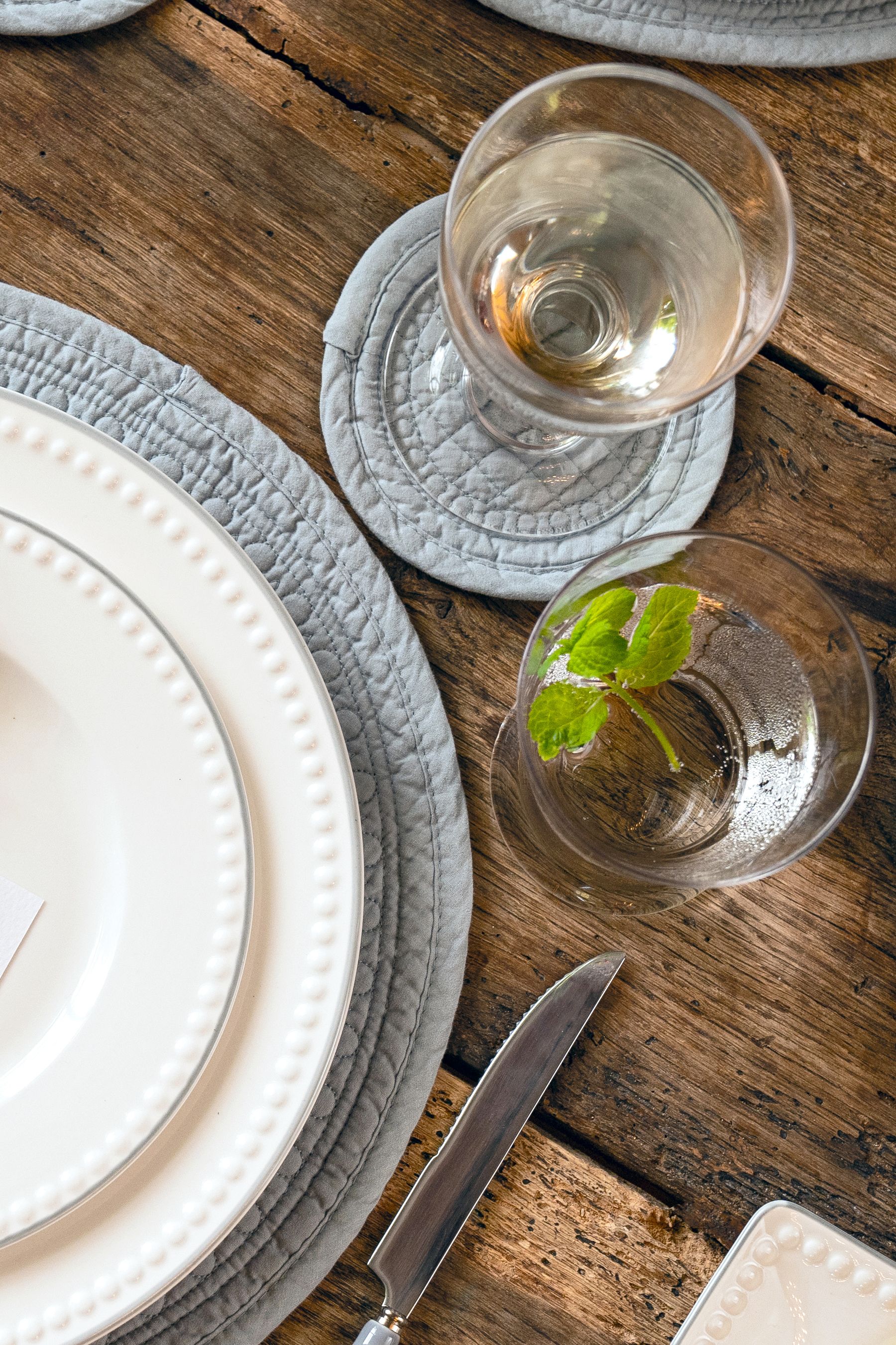 Buy Mary Berry 4 Pack Grey Signature Cotton Set of 4 Grey Coasters from