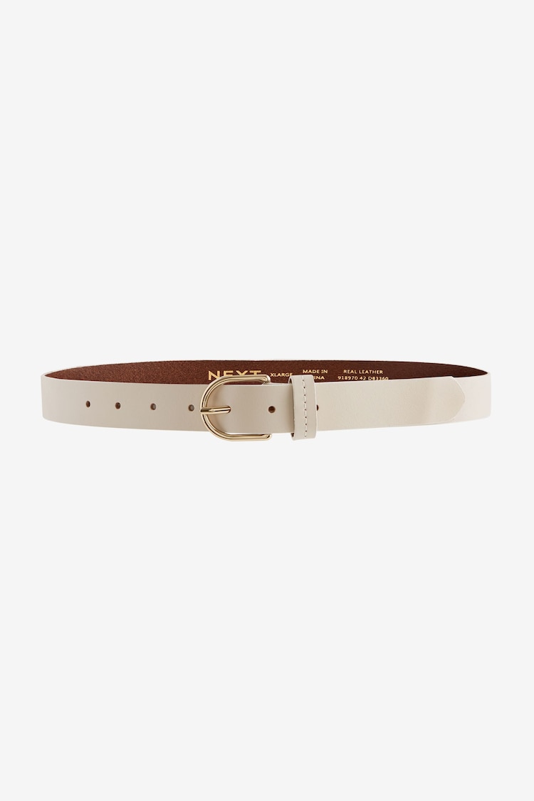 Bone Regular Leather Belt - Image 1 of 1