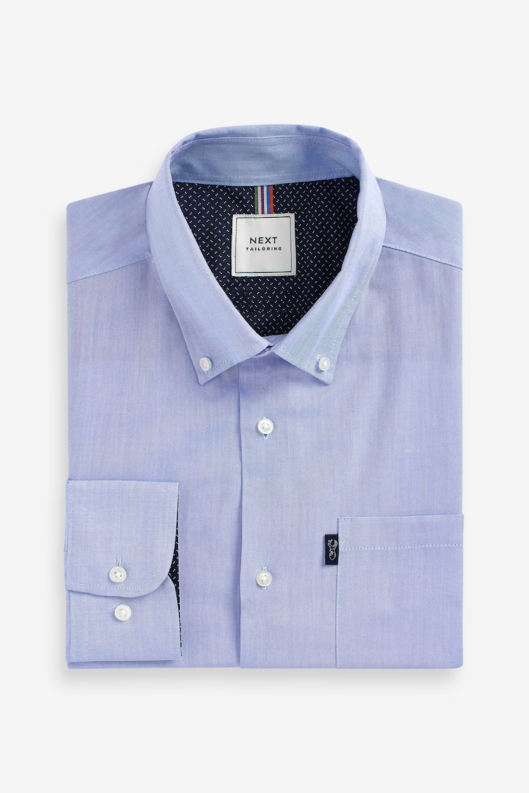 Blue Slim Fit Button Down Easy Iron Oxford Shirt - Image 1 of 1