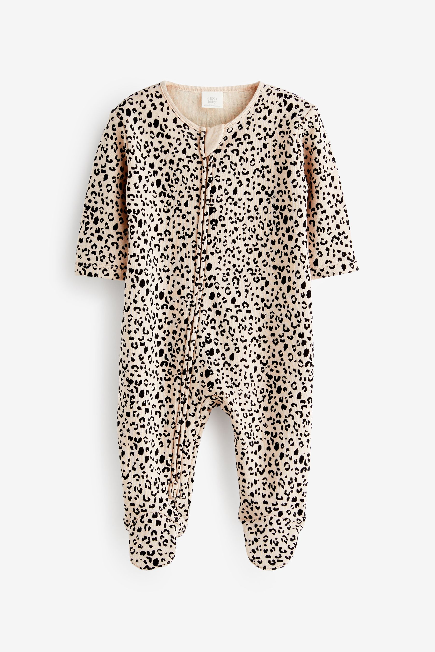Buy Ecru White Fleece Lined Baby Sleepsuit from the Next UK online shop